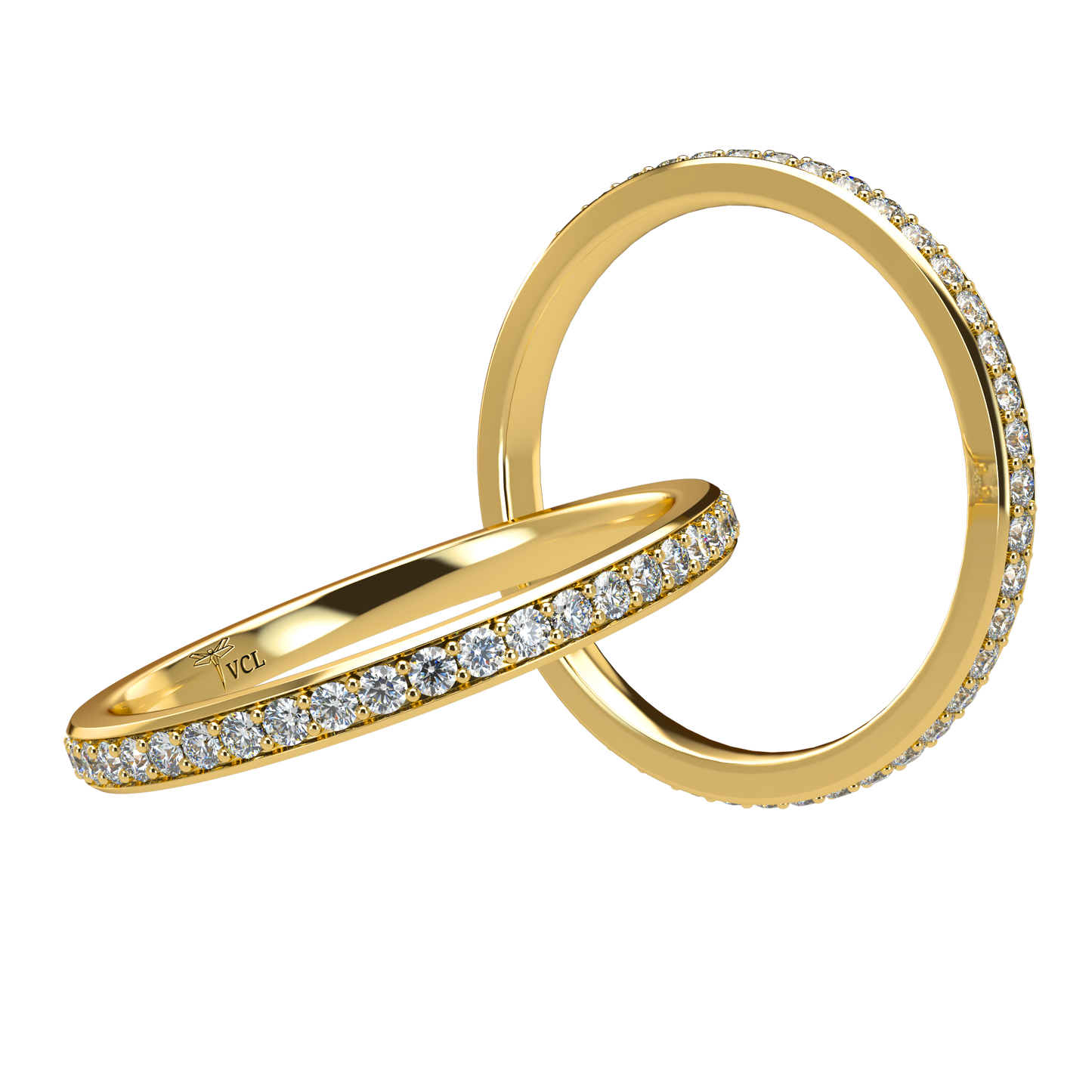Diamond Eternity ring with rounded band