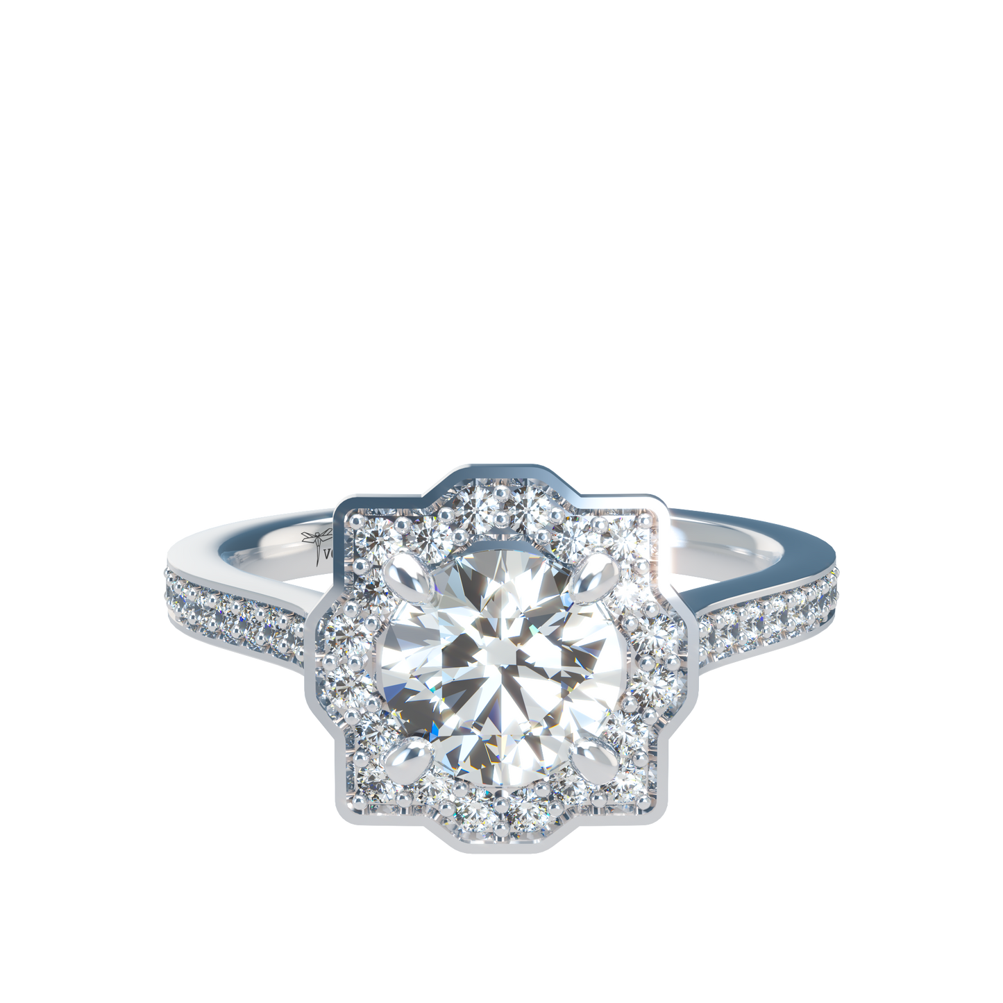 Tara VCL Halo prestige diamond ring