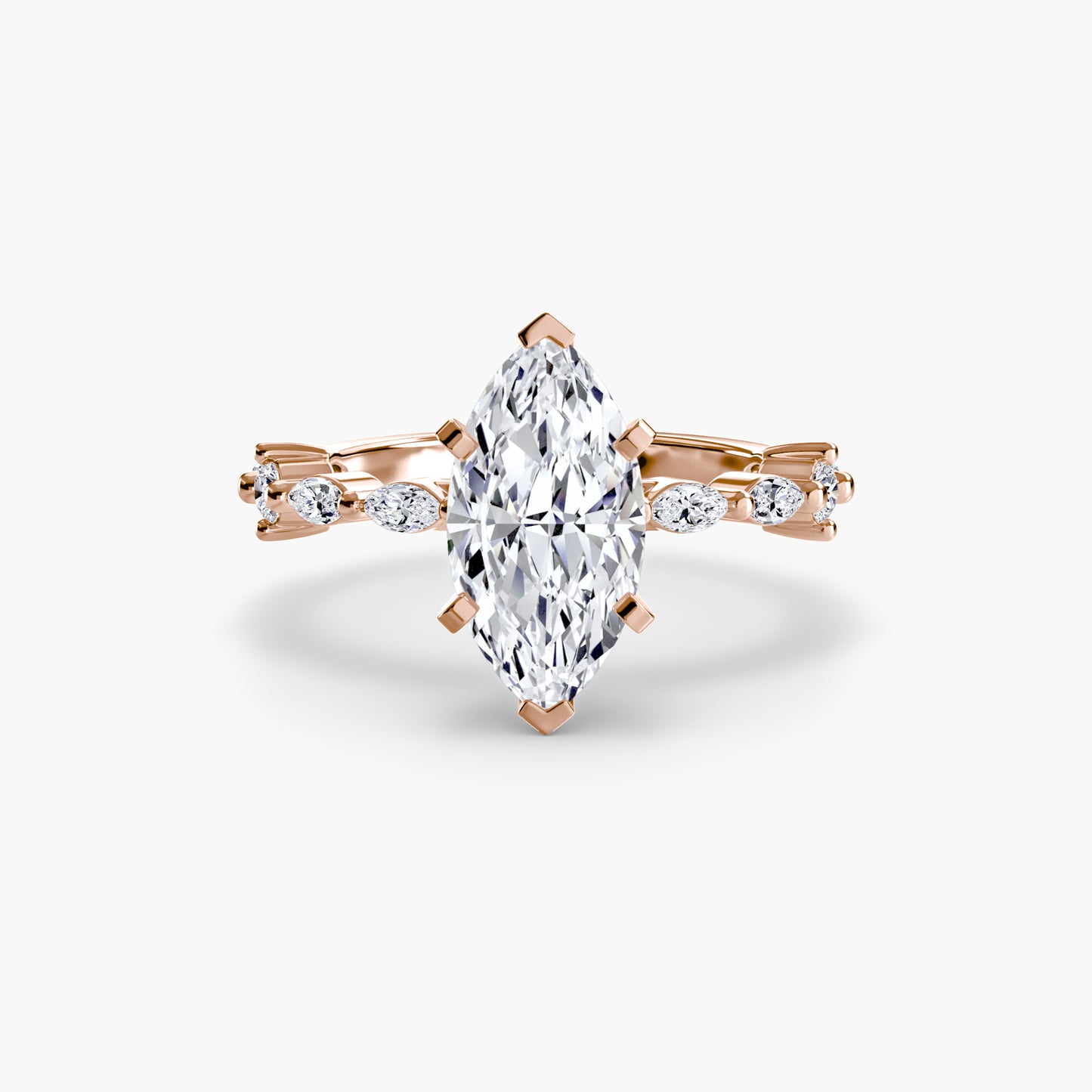 Enchanted forest diamond Solitaire ring with Eternity Pavé