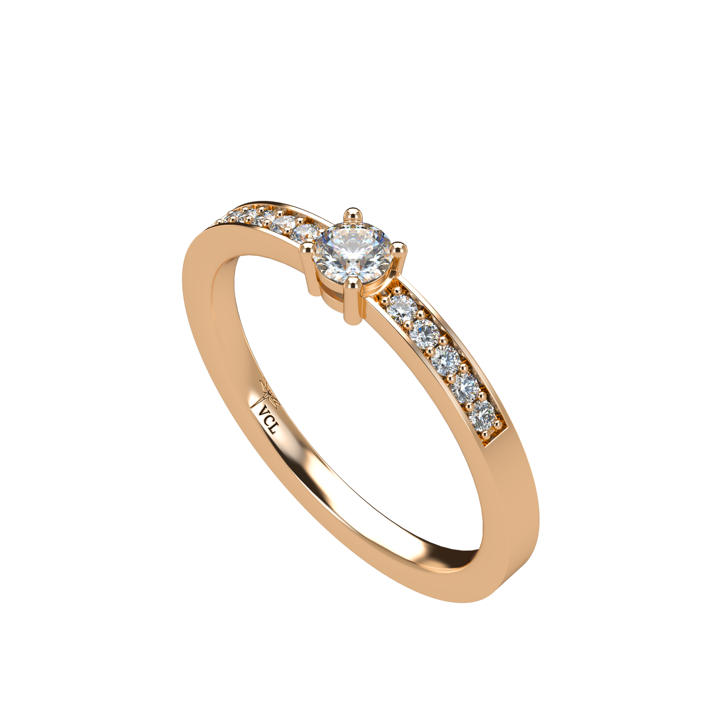 12pts diamond 4 Prongs Solitaire ring
