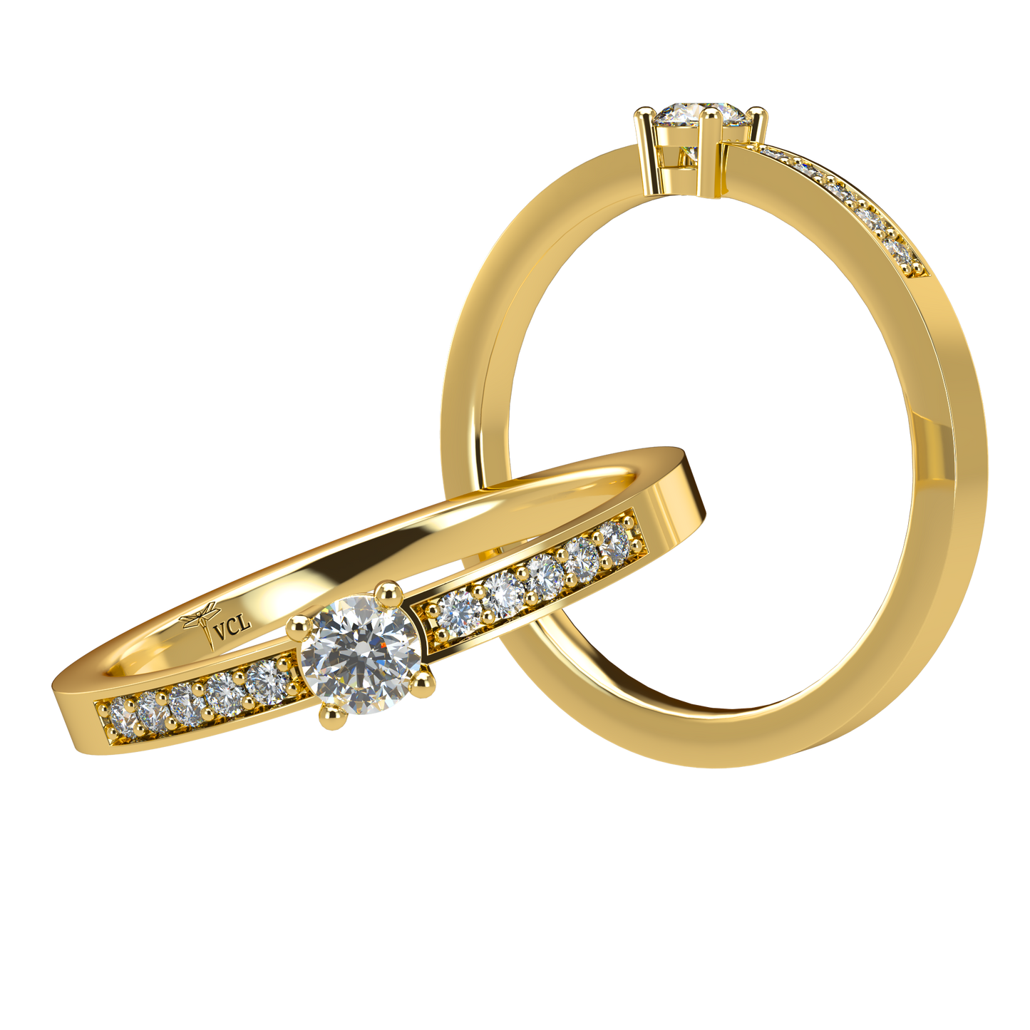 12pts diamond 4 Prongs Solitaire ring