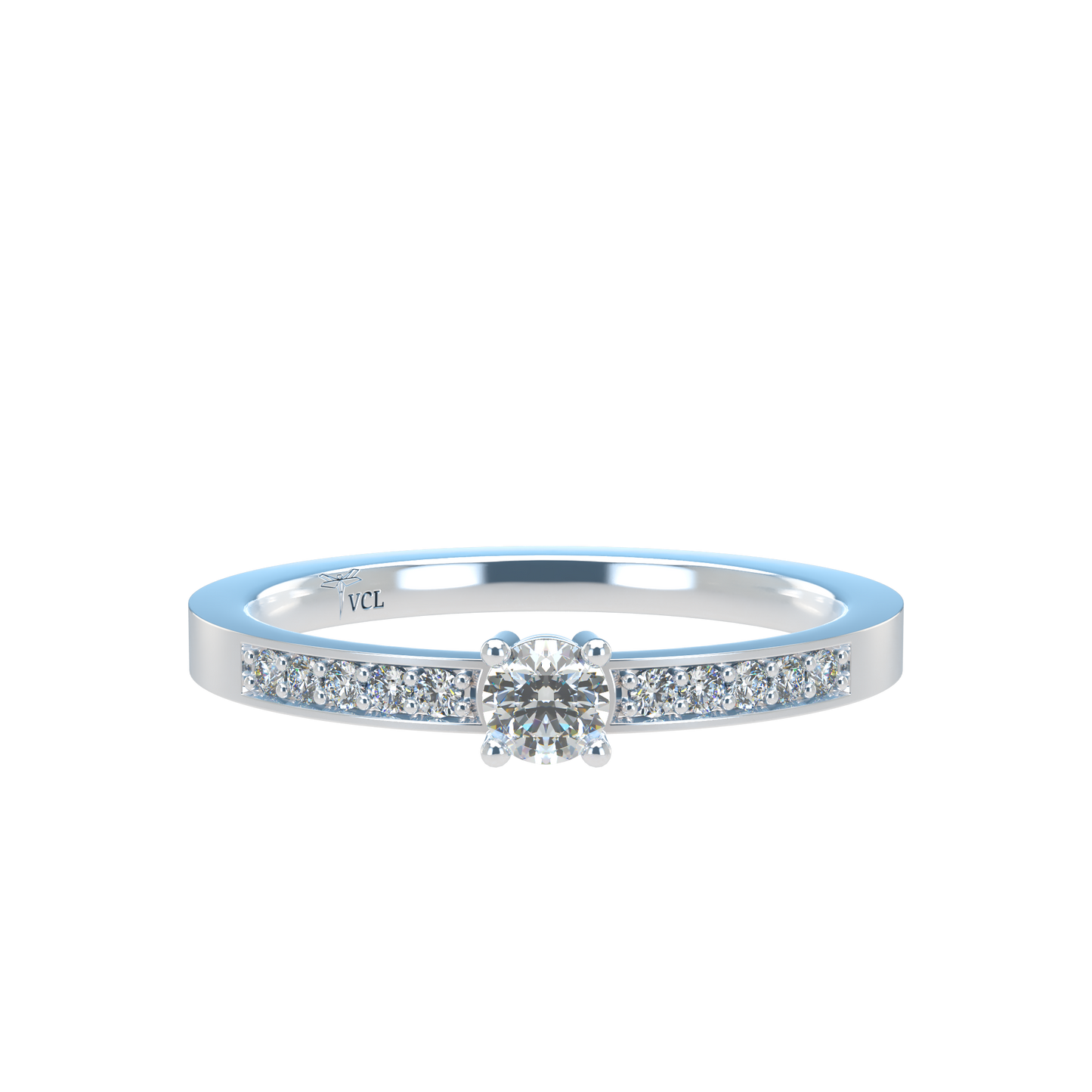 12pts diamond 4 Prongs Solitaire ring