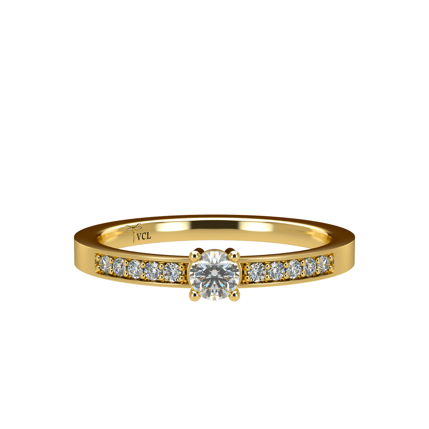 12pts diamond 4 Prongs Solitaire ring