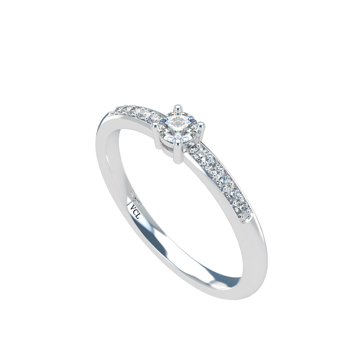 12pts diamond 4 Prongs Solitaire ring