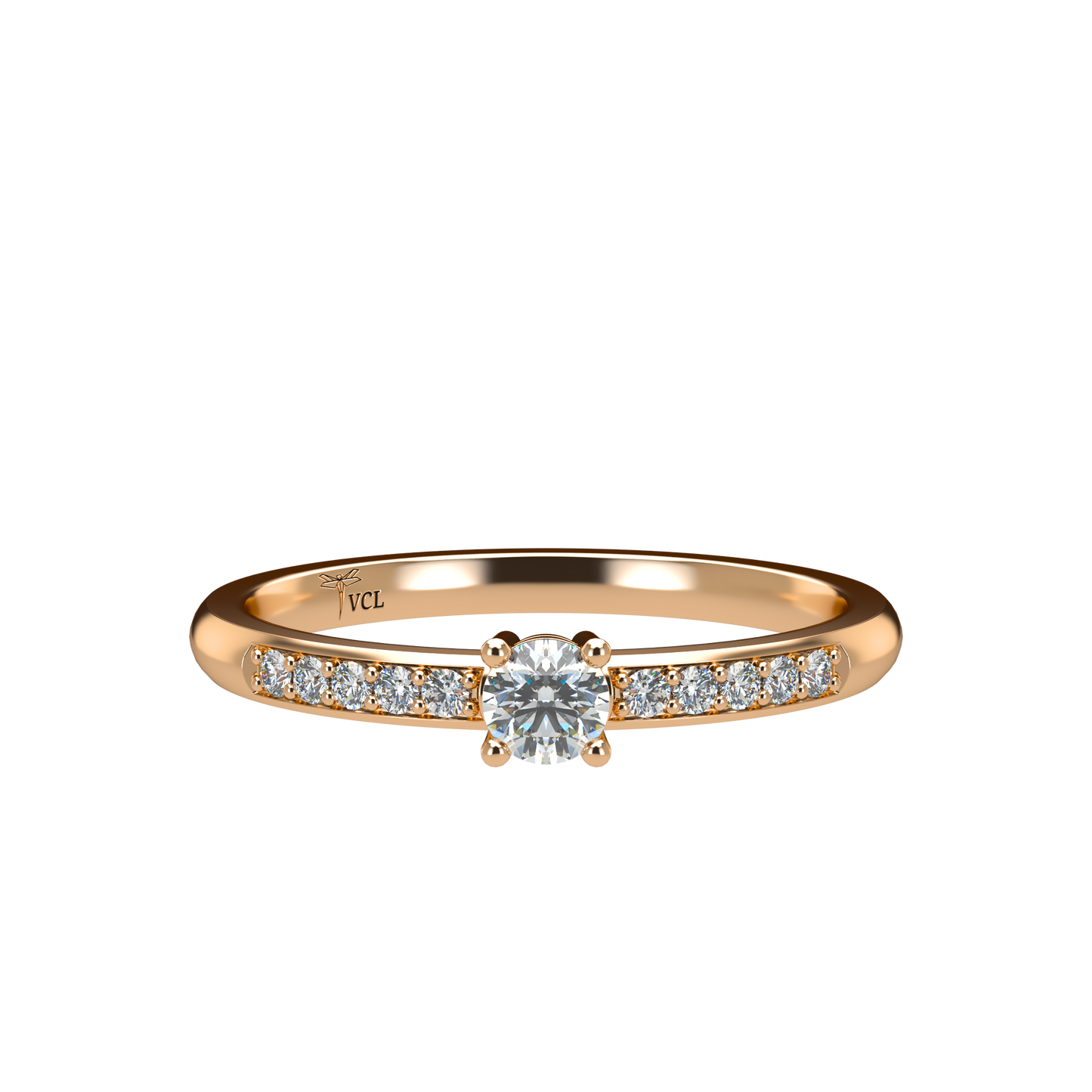 12pts diamond 4 Prongs Solitaire ring