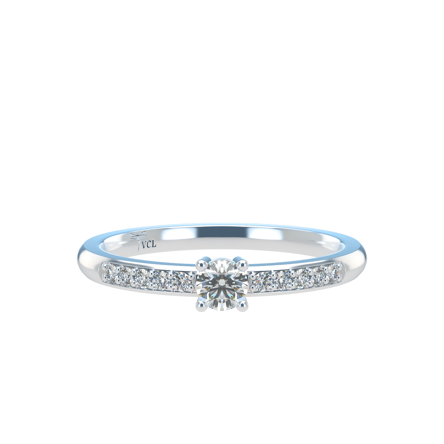 12pts diamond 4 Prongs Solitaire ring