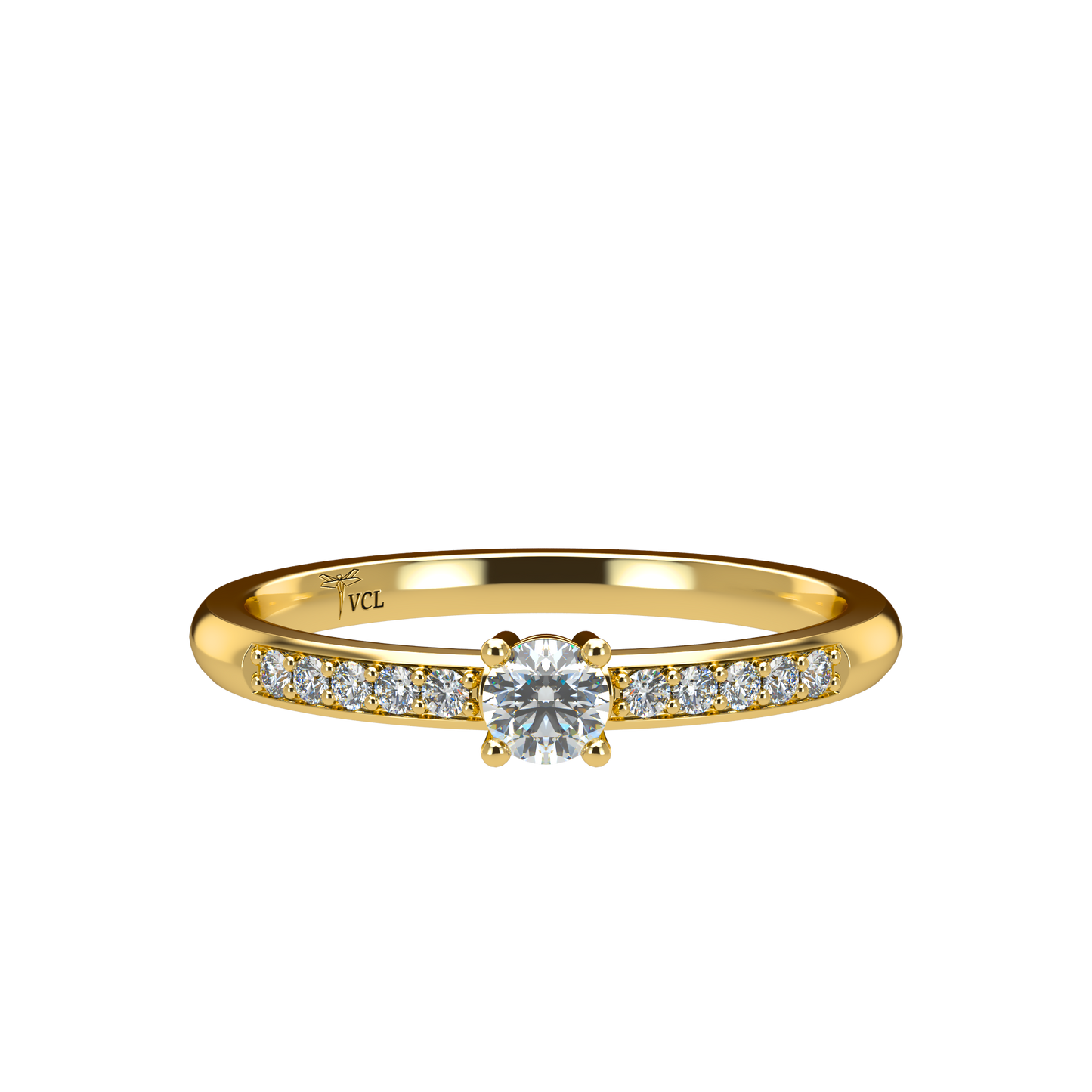 12pts diamond 4 Prongs Solitaire ring