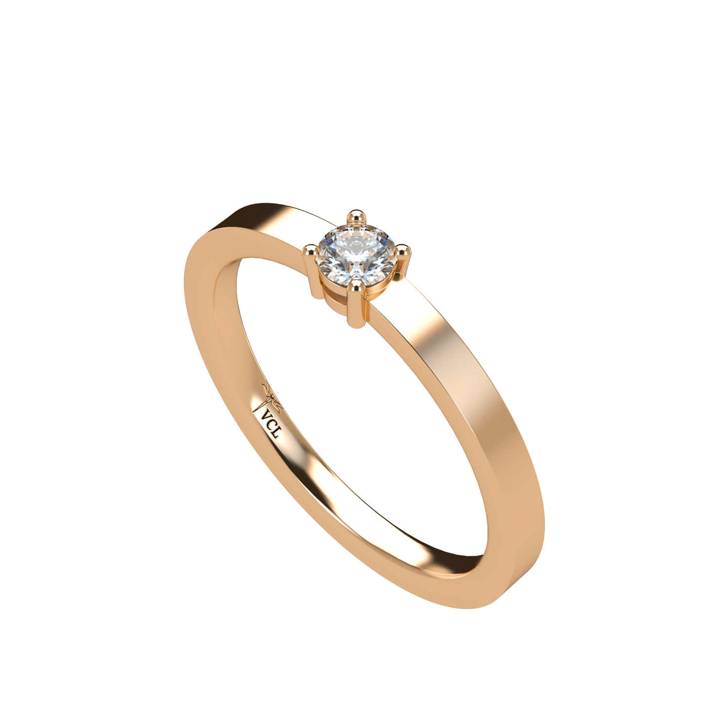 12pts diamond 4 Prongs Solitaire ring