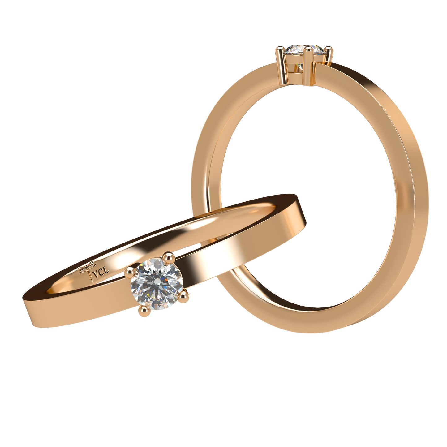 12pts diamond 4 Prongs Solitaire ring