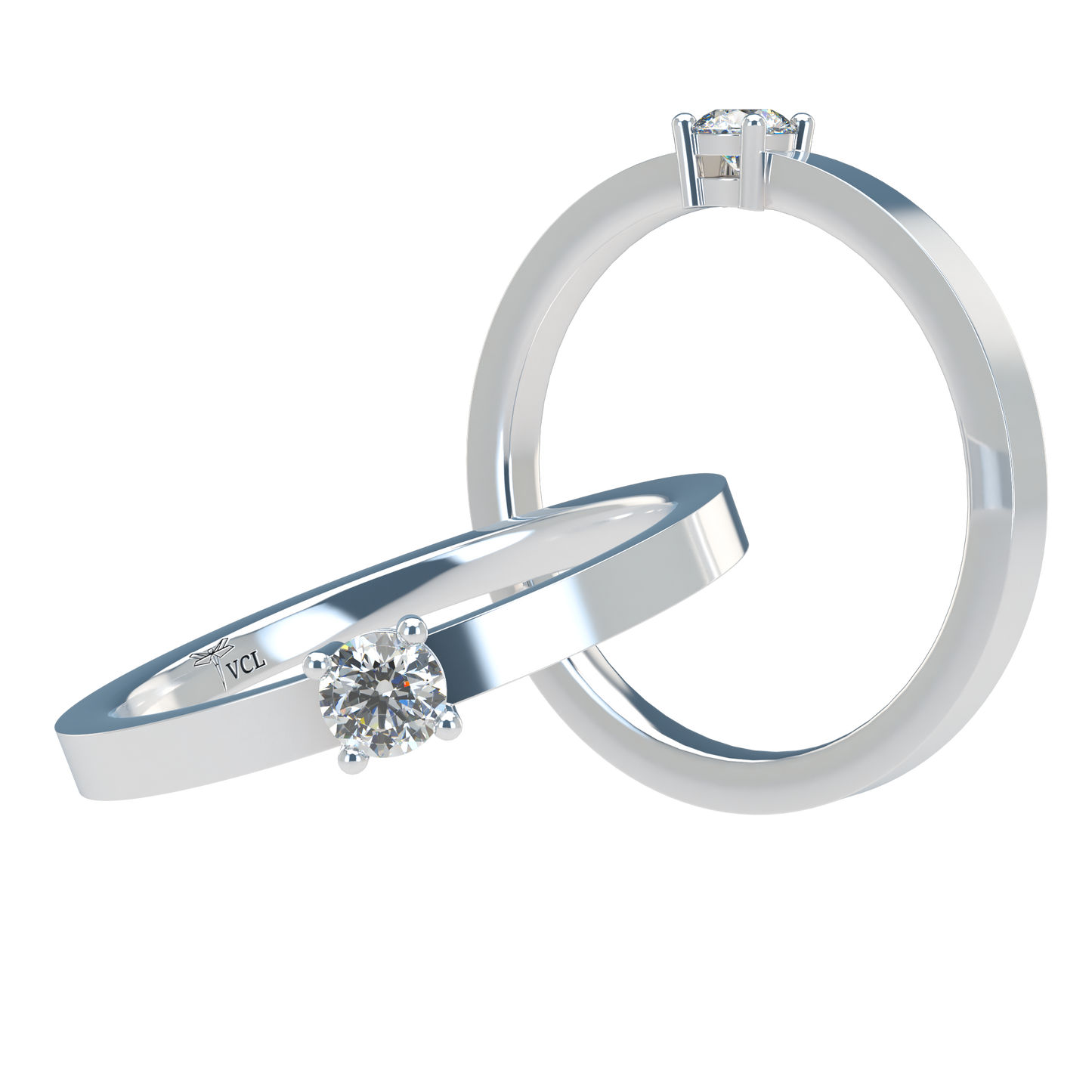 12pts diamond 4 Prongs Solitaire ring