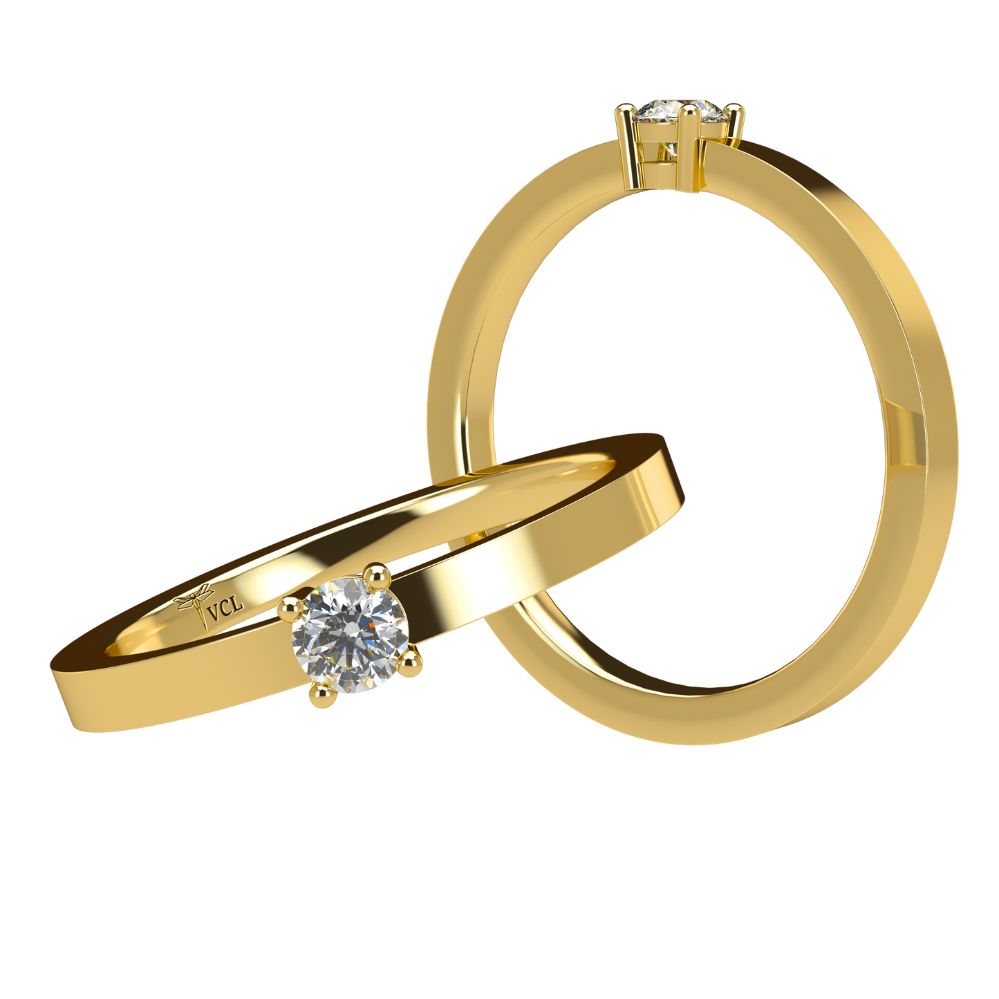 12pts diamond 4 Prongs Solitaire ring