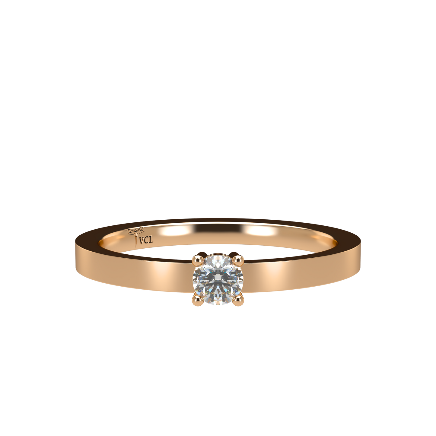 12pts diamond 4 Prongs Solitaire ring