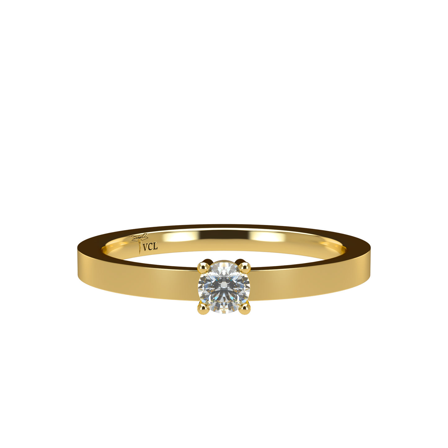 12pts diamond 4 Prongs Solitaire ring