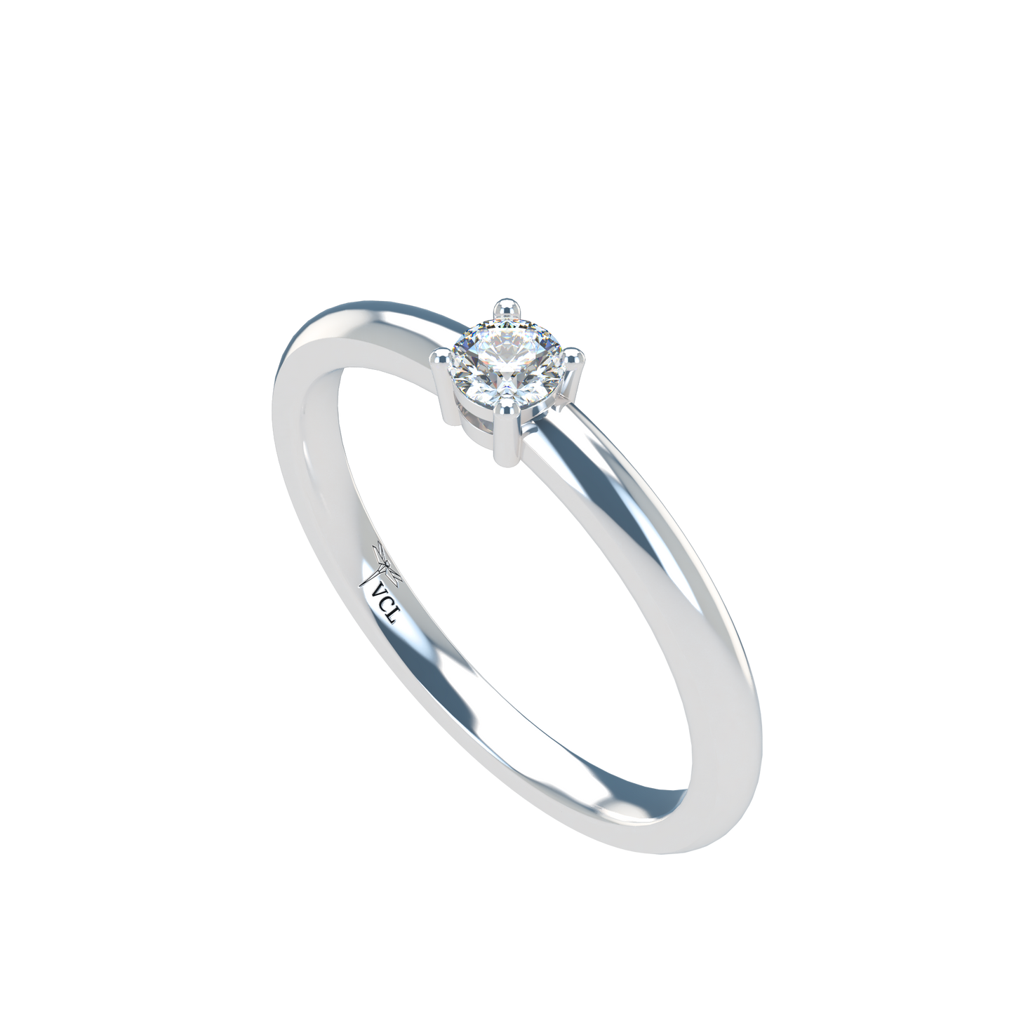 12pts diamond 4 Prongs Solitaire ring