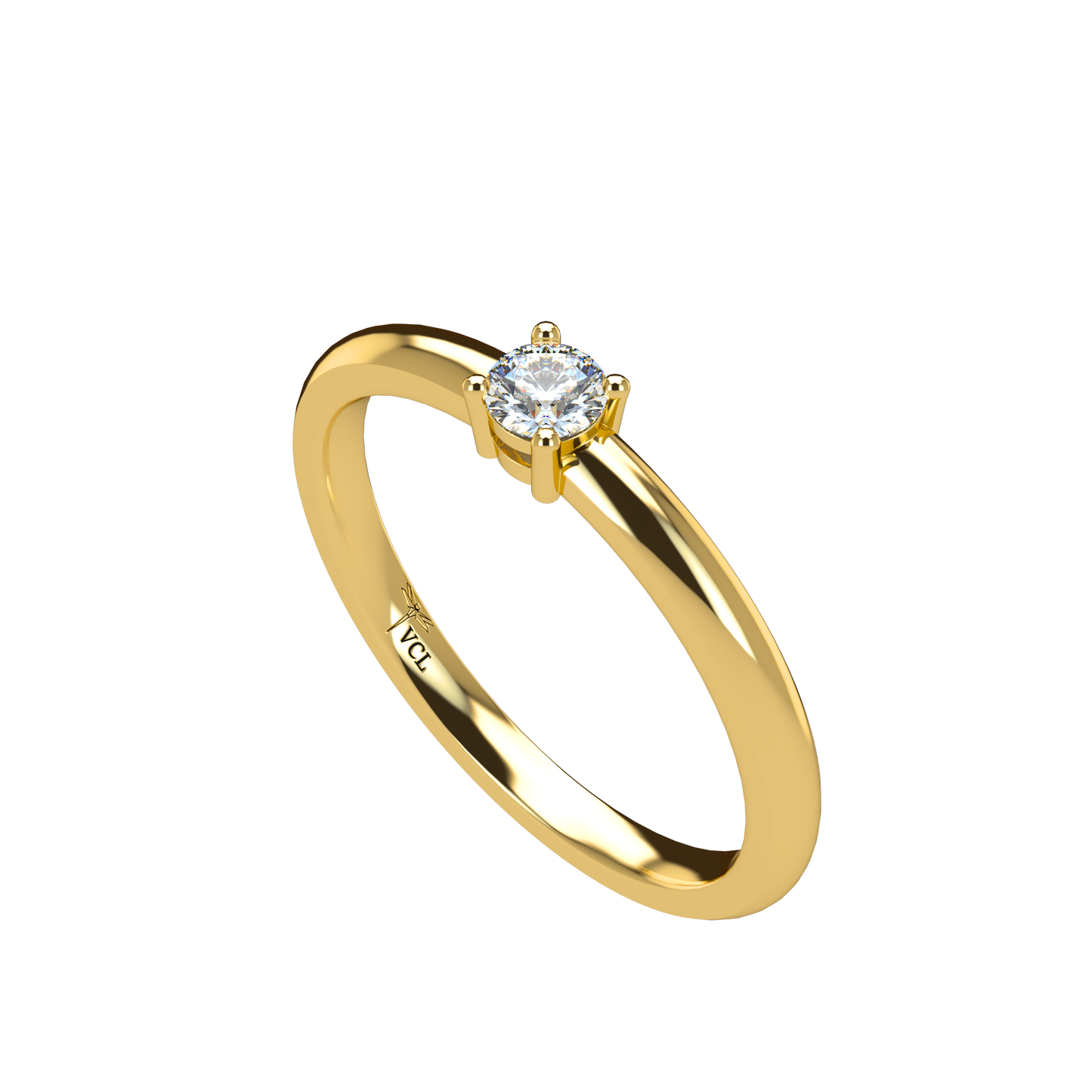 12pts diamond 4 Prongs Solitaire ring