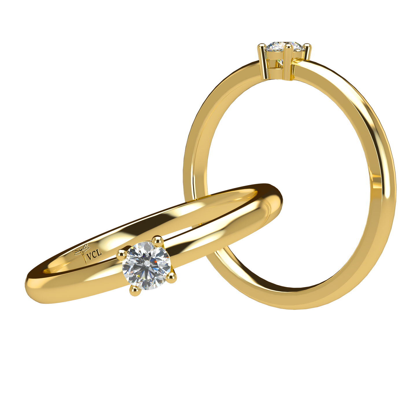 12pts diamond 4 Prongs Solitaire ring