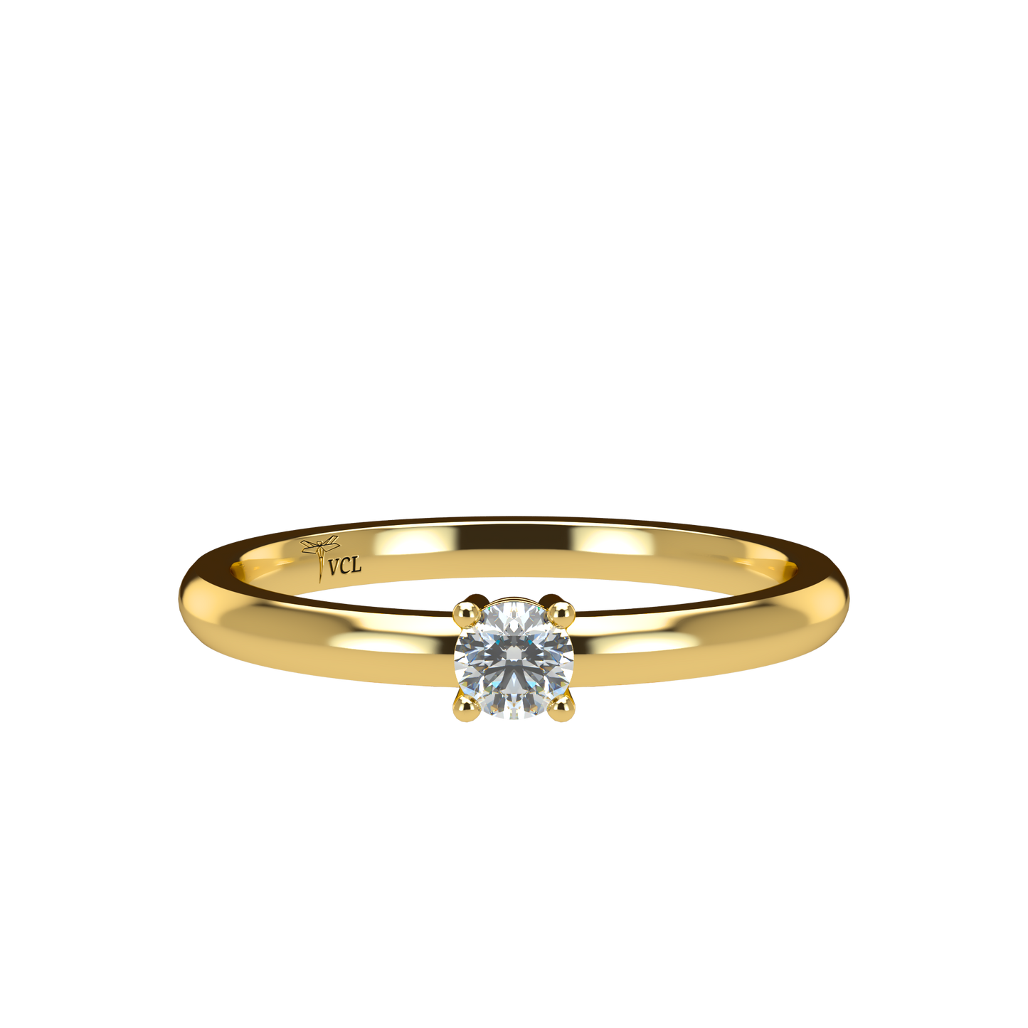 12pts diamond 4 Prongs Solitaire ring