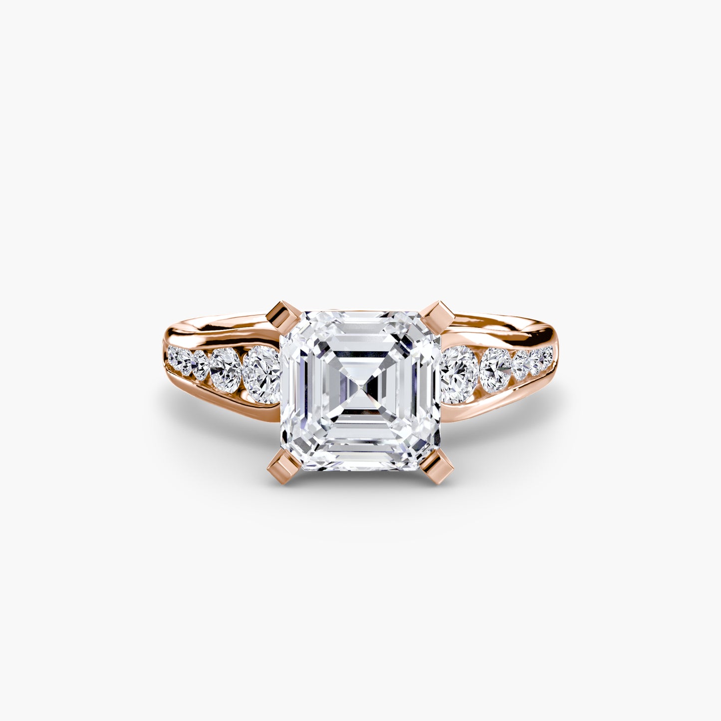 Scintillating Diamond Solitaire ring with Pavé