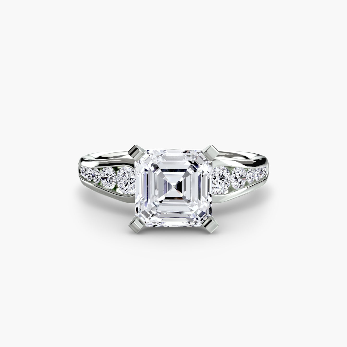 Scintillating Diamond Solitaire ring with Pavé