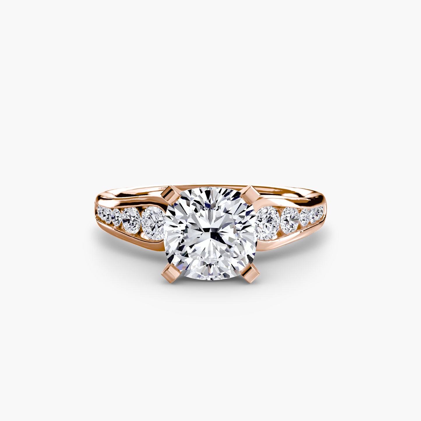Scintillating Diamond Solitaire ring with Pavé