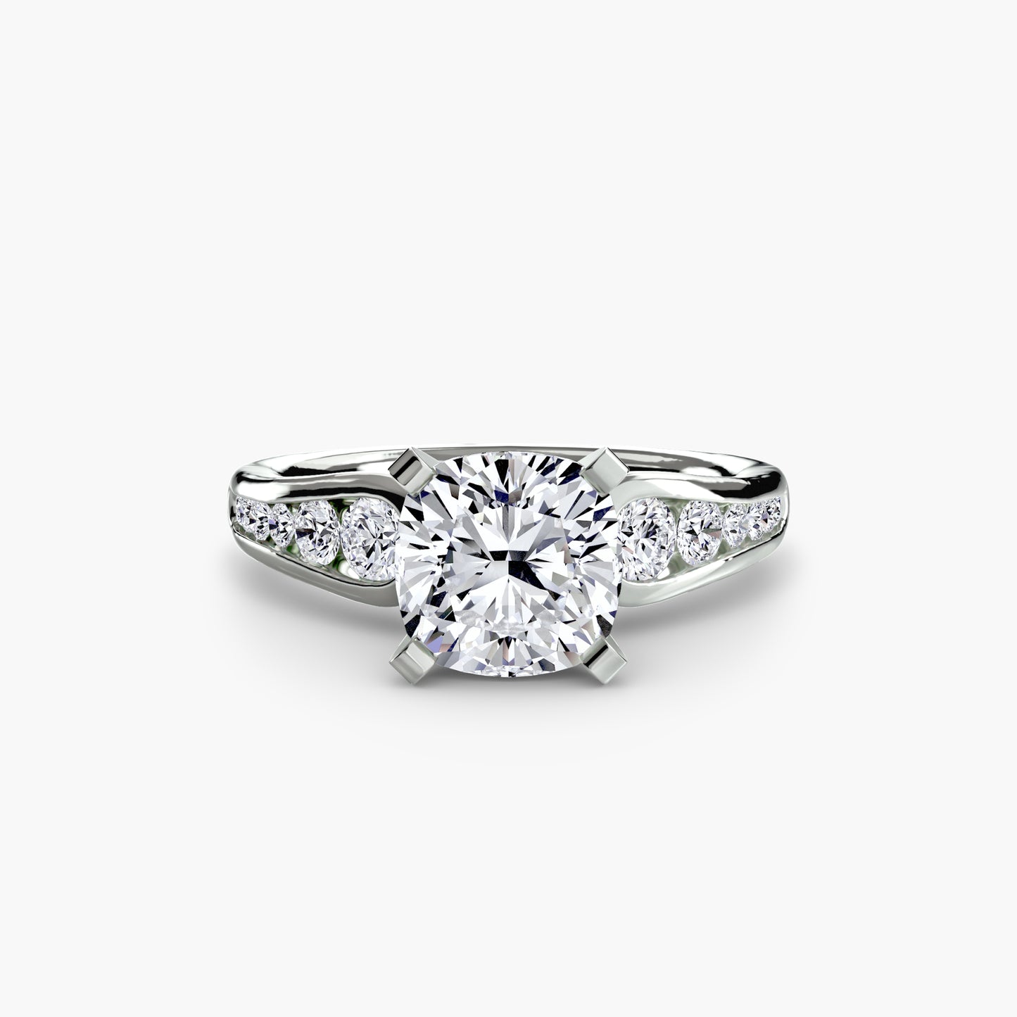Scintillating Diamond Solitaire ring with Pavé