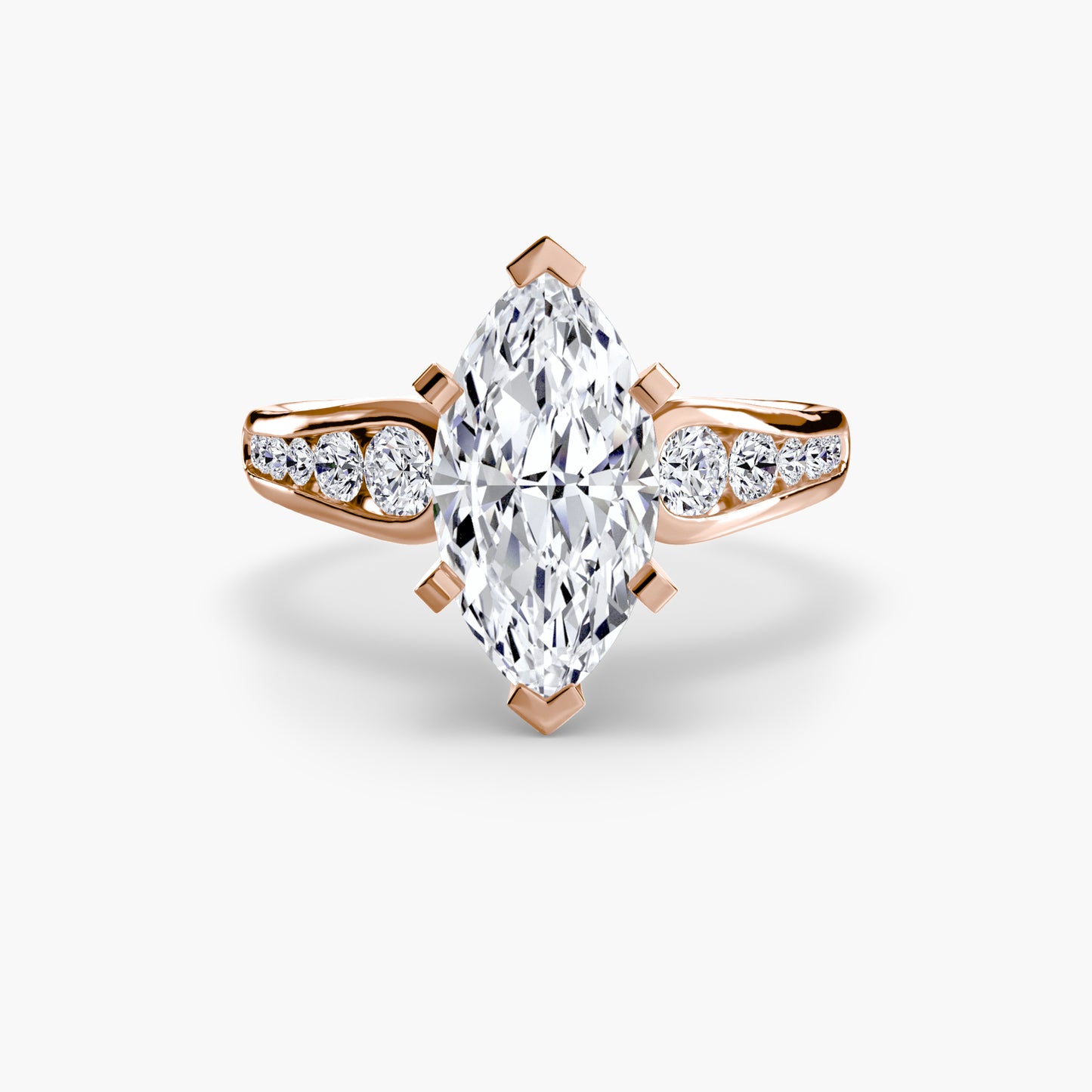 Scintillating Diamond Solitaire ring with Pavé