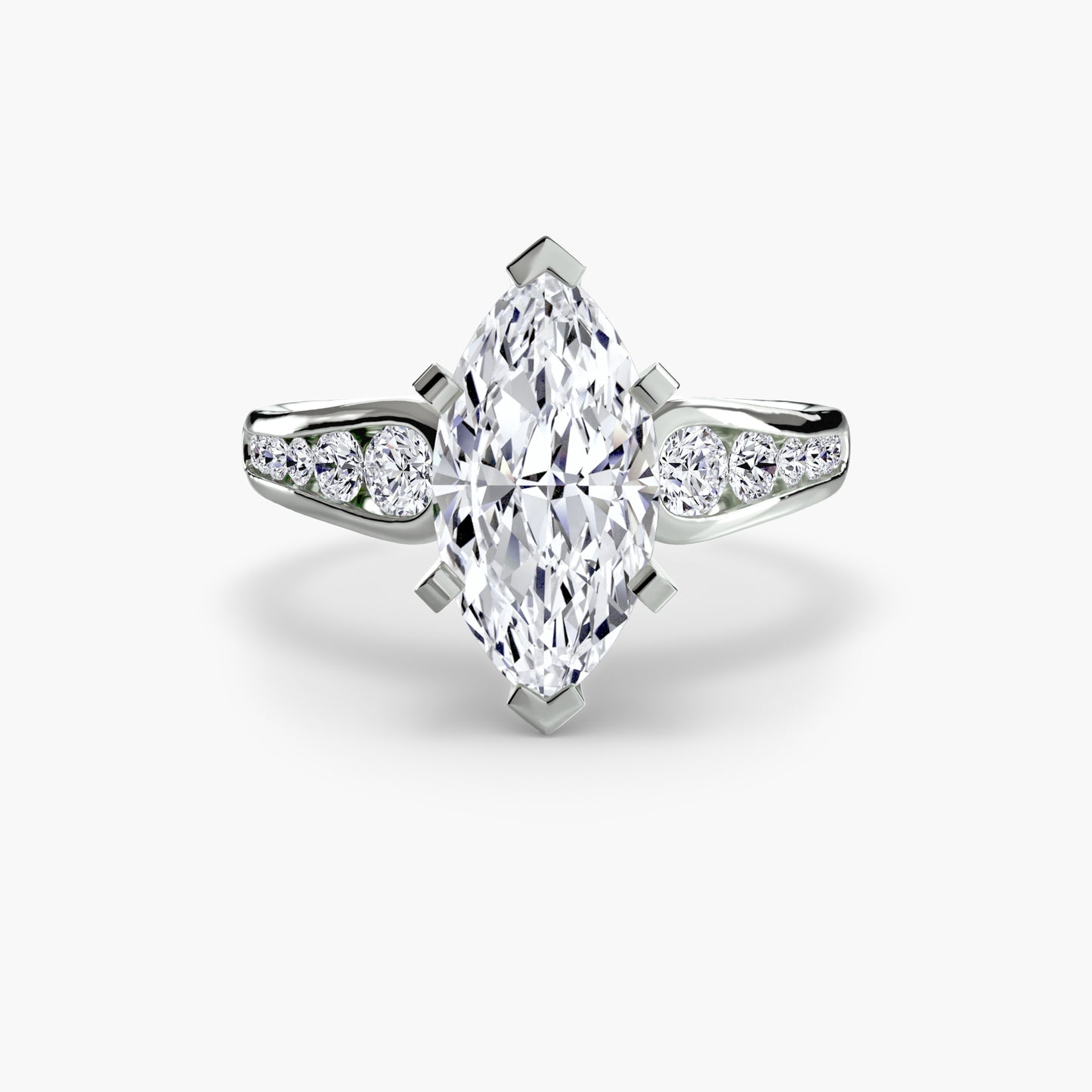 Scintillating Diamond Solitaire ring with Pavé