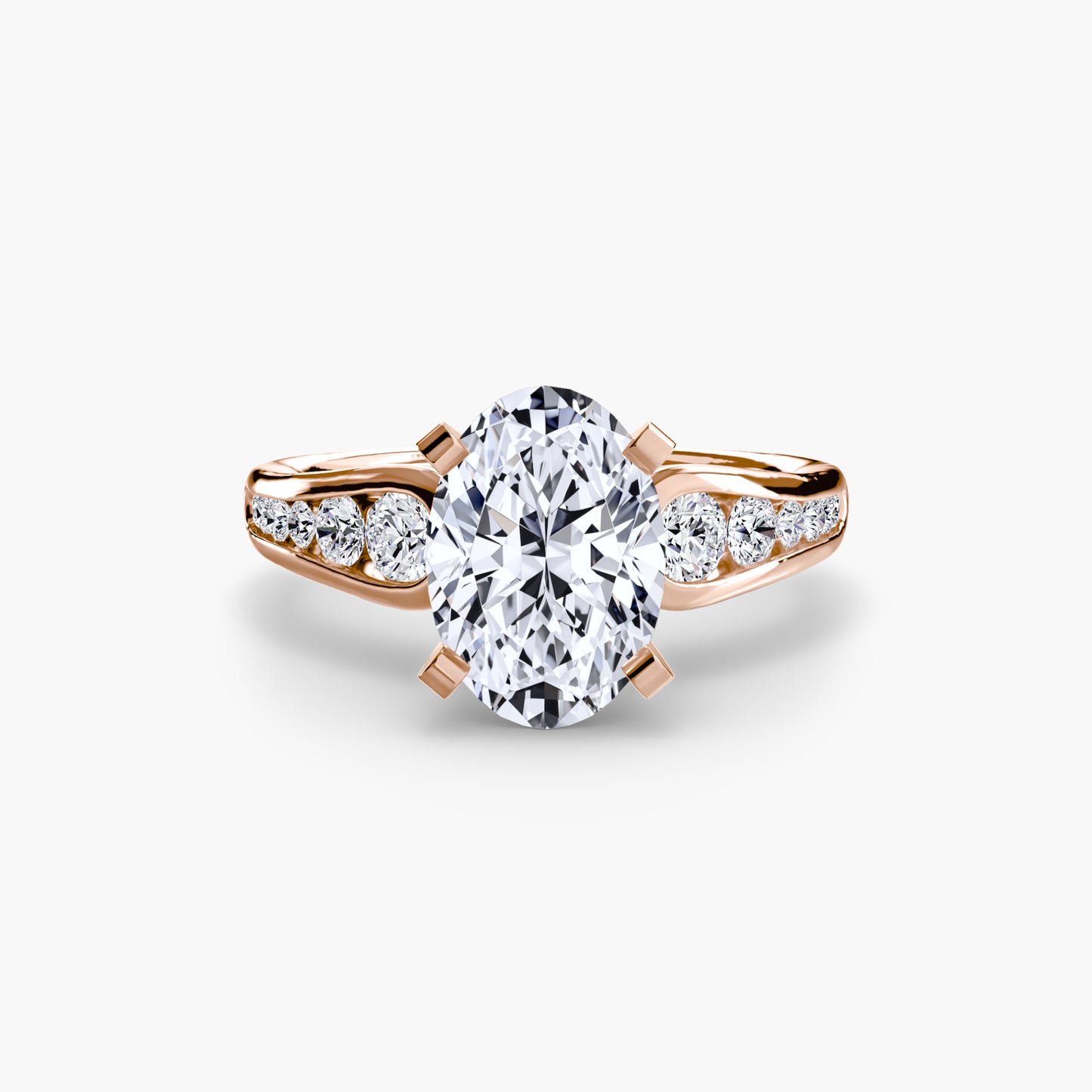 Scintillating Diamond Solitaire ring with Pavé