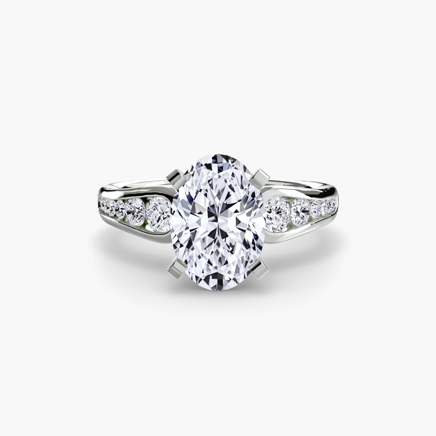 Scintillating Diamond Solitaire ring with Pavé
