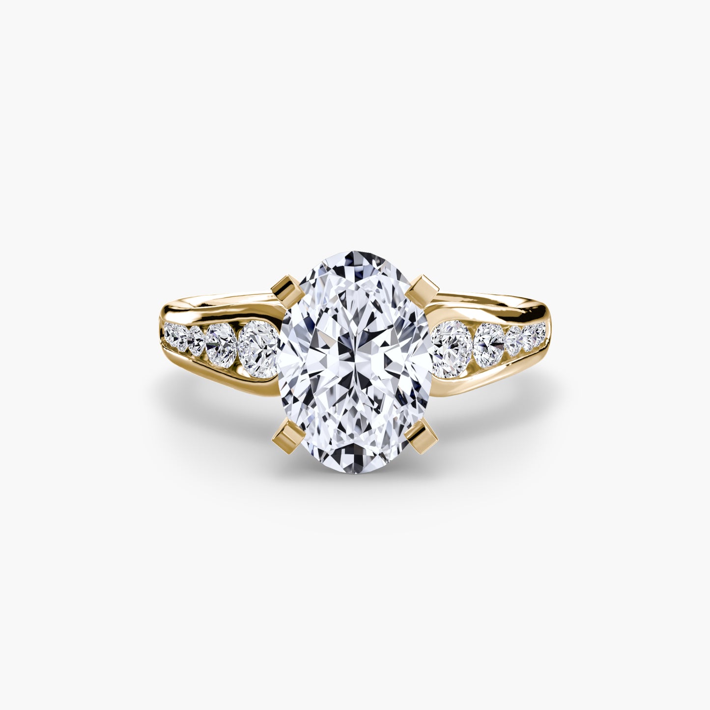 Scintillating Diamond Solitaire ring with Pavé