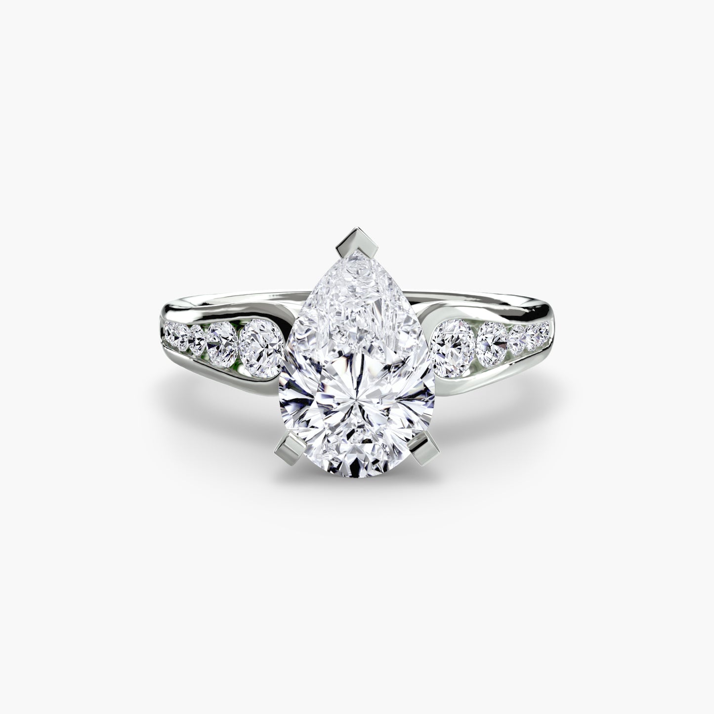 Scintillating Diamond Solitaire ring with Pavé