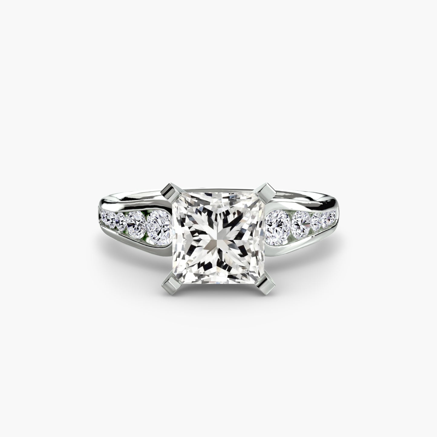 Scintillating Diamond Solitaire ring with Pavé