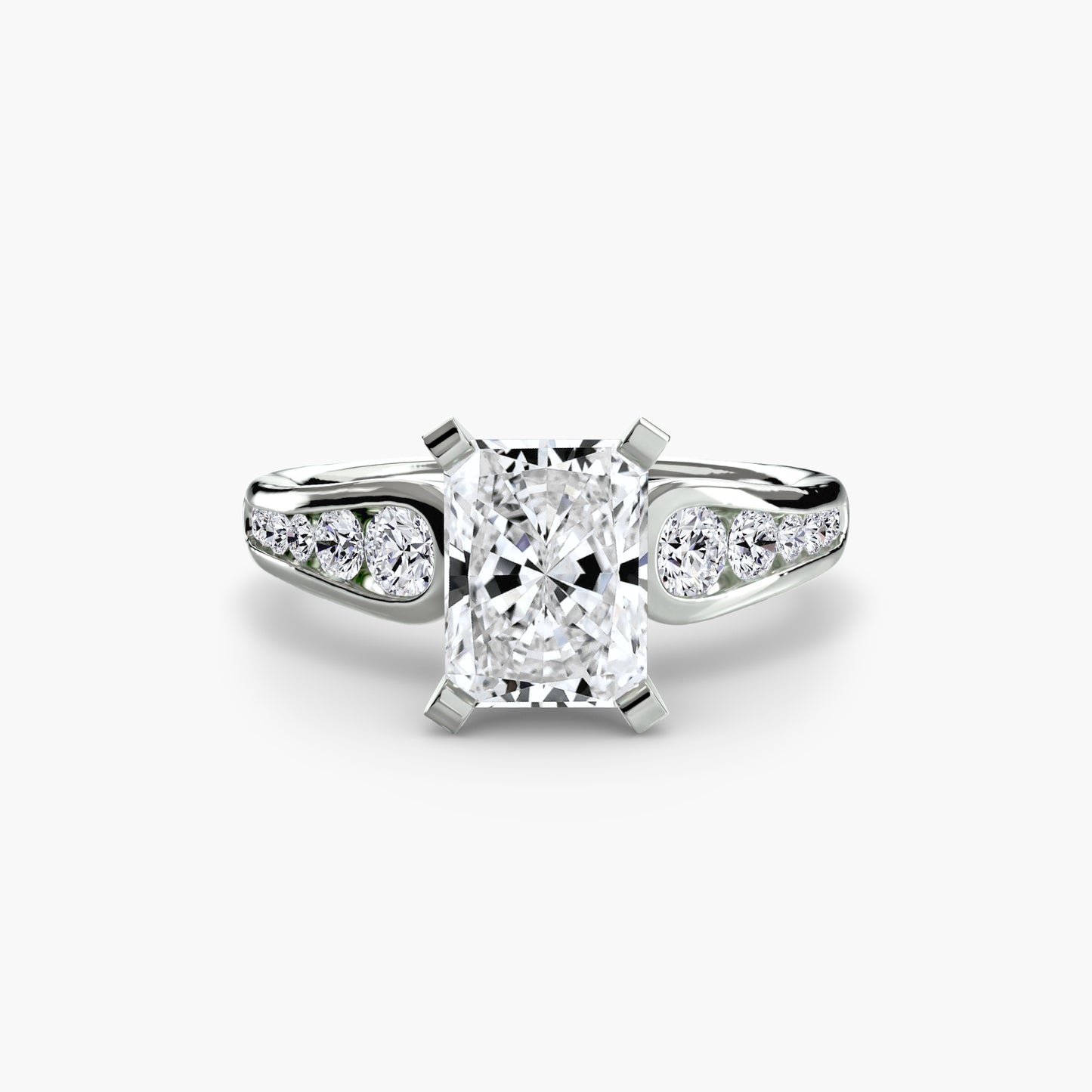 Scintillating Diamond Solitaire ring with Pavé