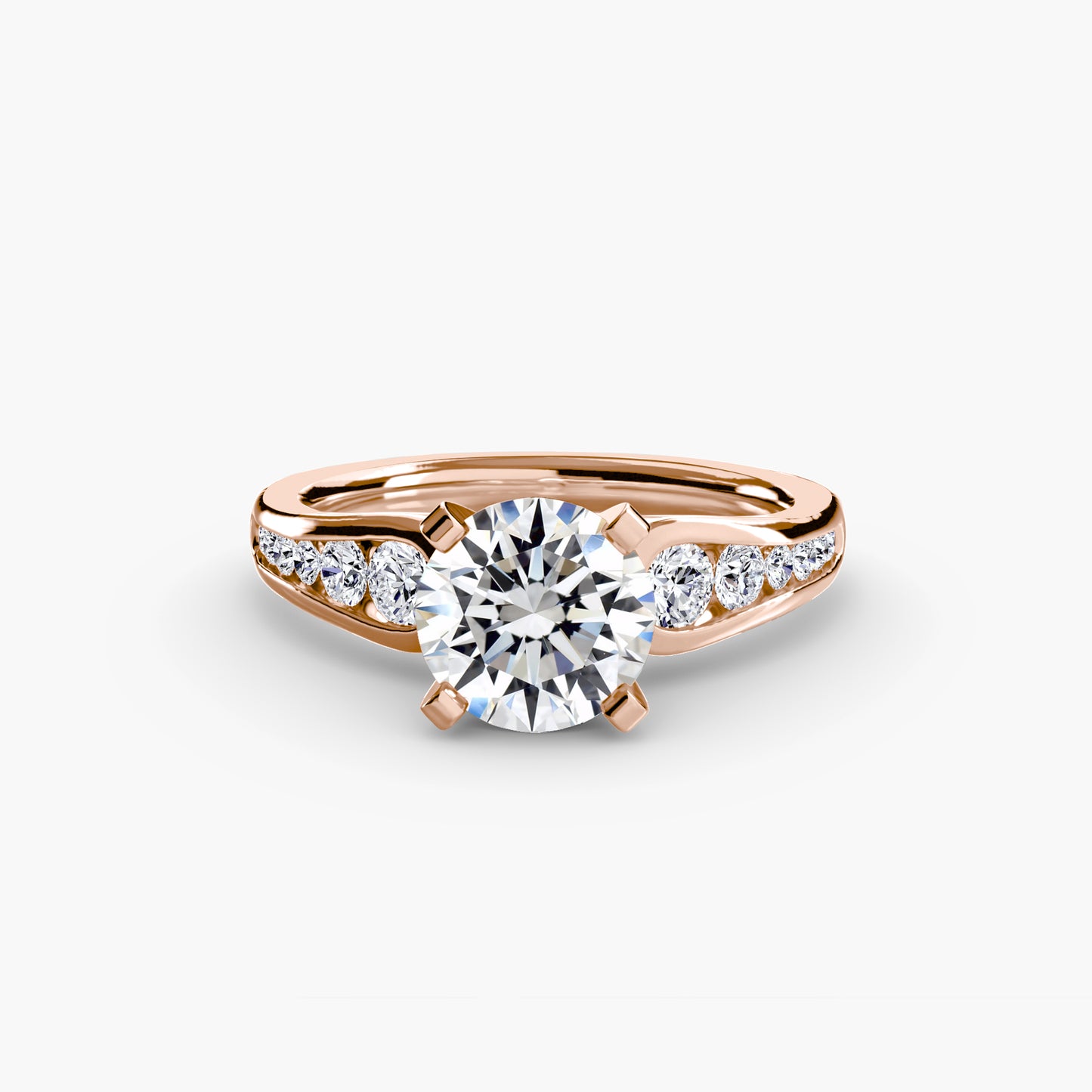 Scintillating Diamond Solitaire ring with Pavé
