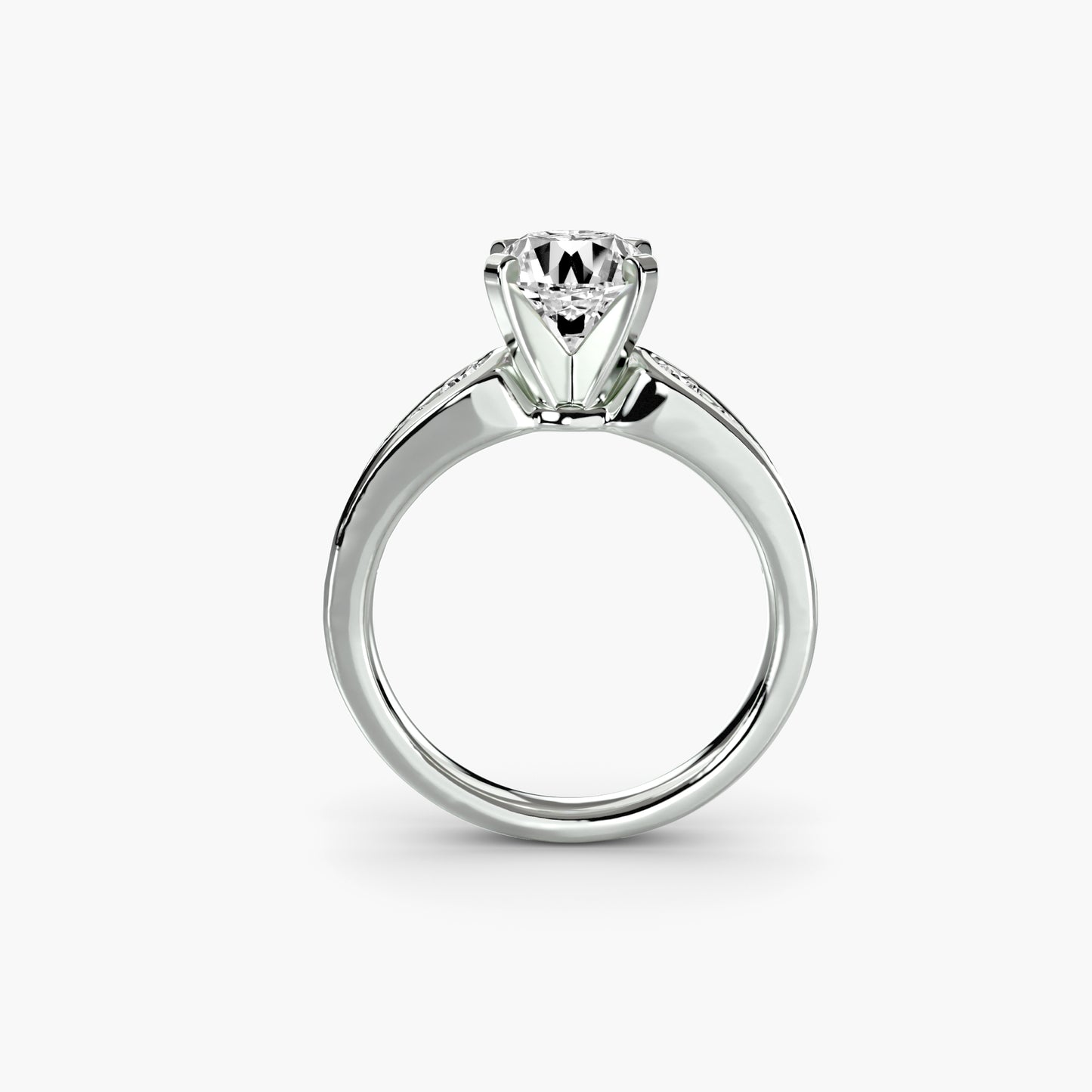 Scintillating Diamond Solitaire ring with Pavé