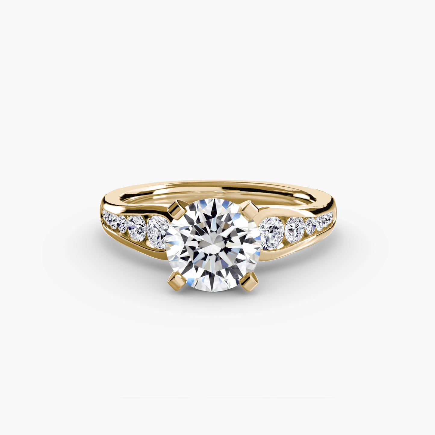 Scintillating Diamond Solitaire ring with Pavé