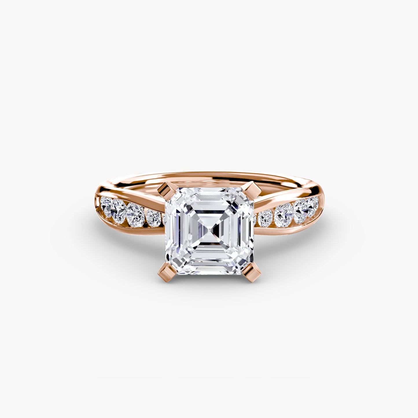 Timeless sparkle diamond solitaire with Pavé