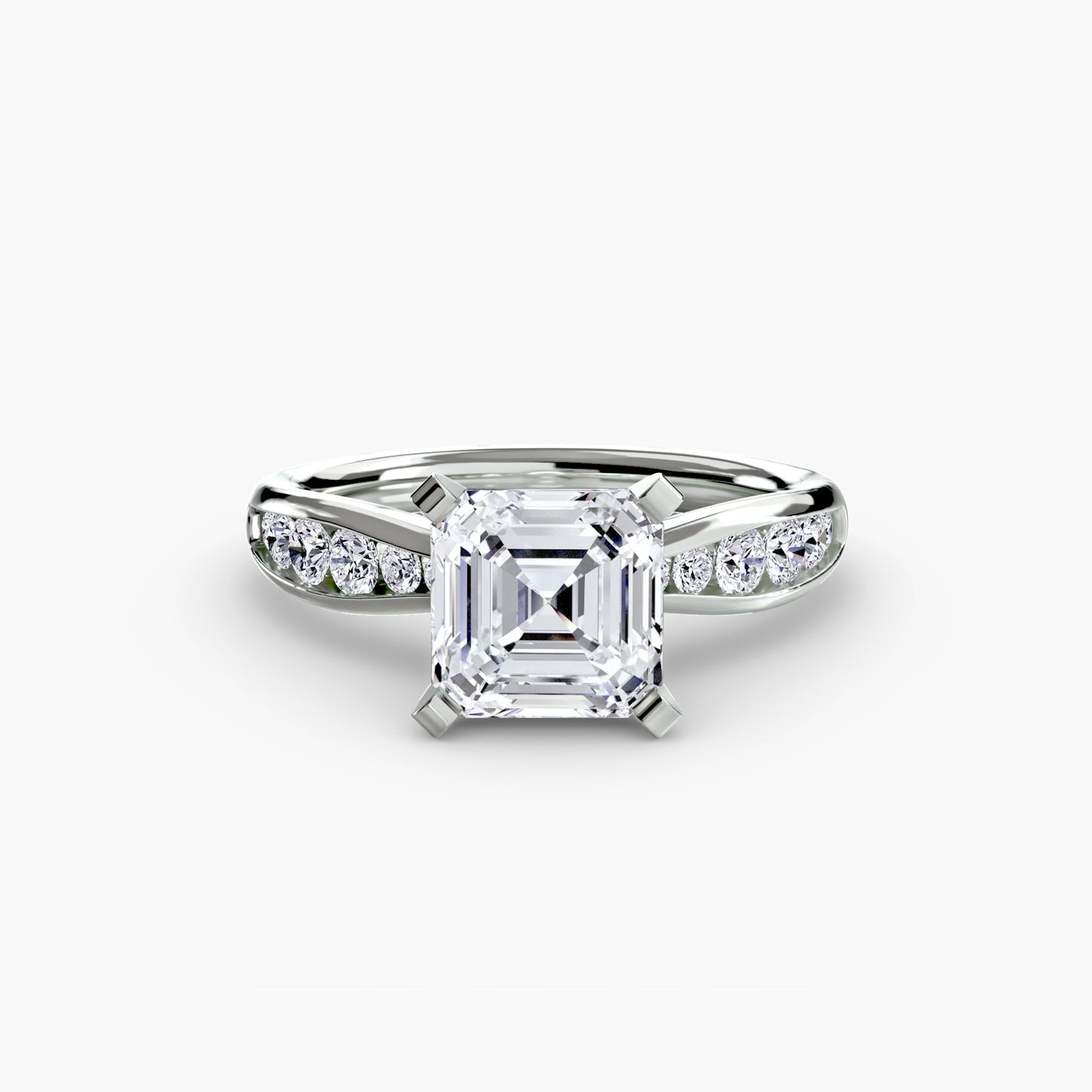Timeless sparkle diamond solitaire with Pavé