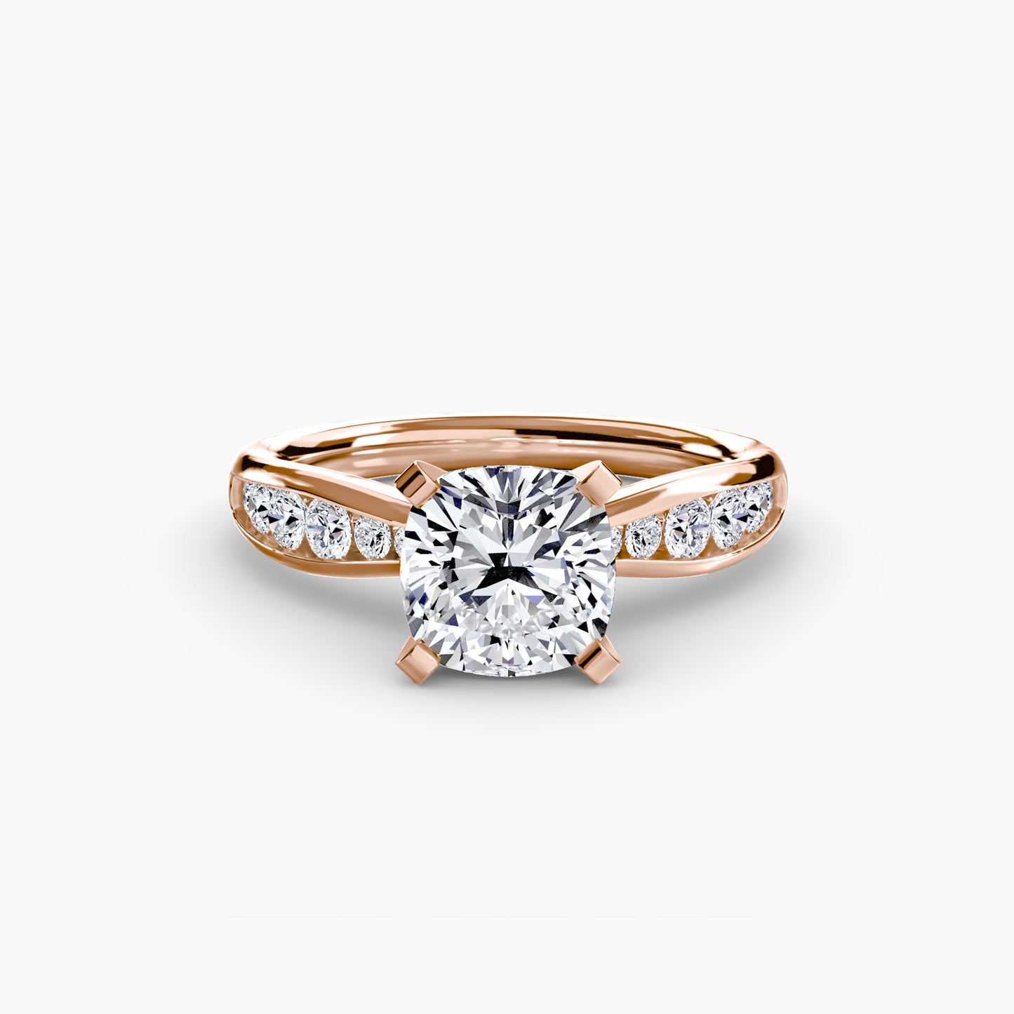 Timeless sparkle diamond solitaire with Pavé