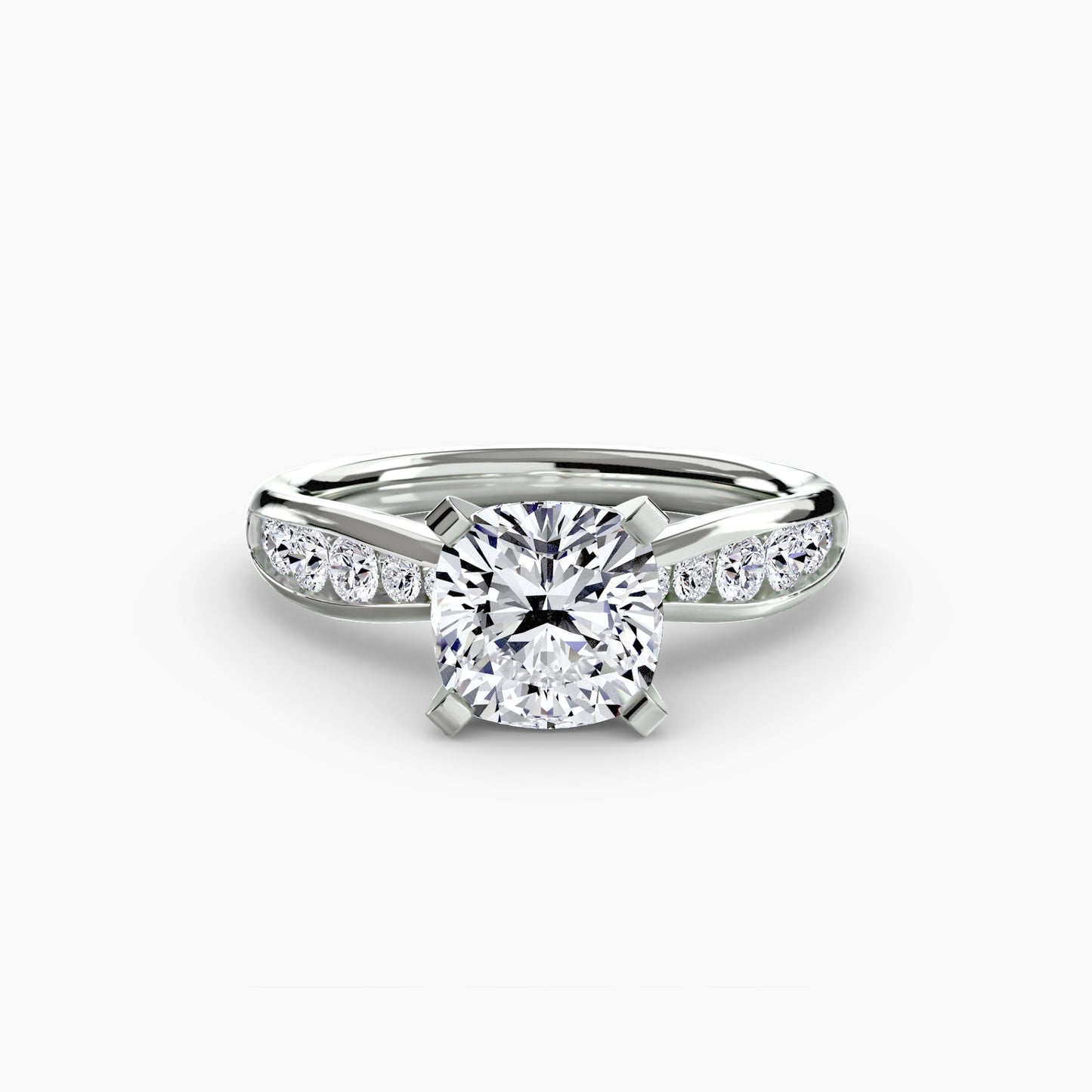 Timeless sparkle diamond solitaire with Pavé