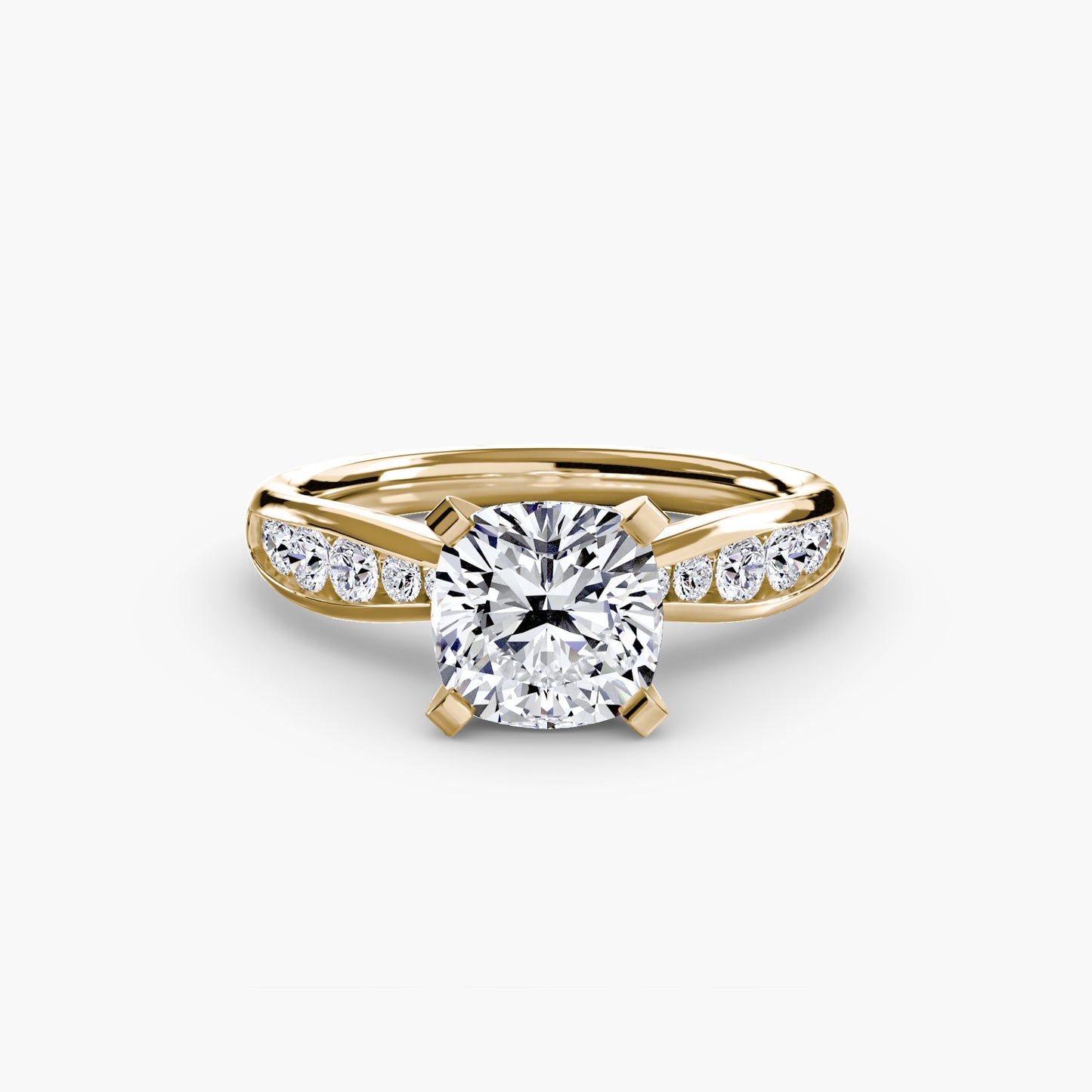 Timeless sparkle diamond solitaire with Pavé