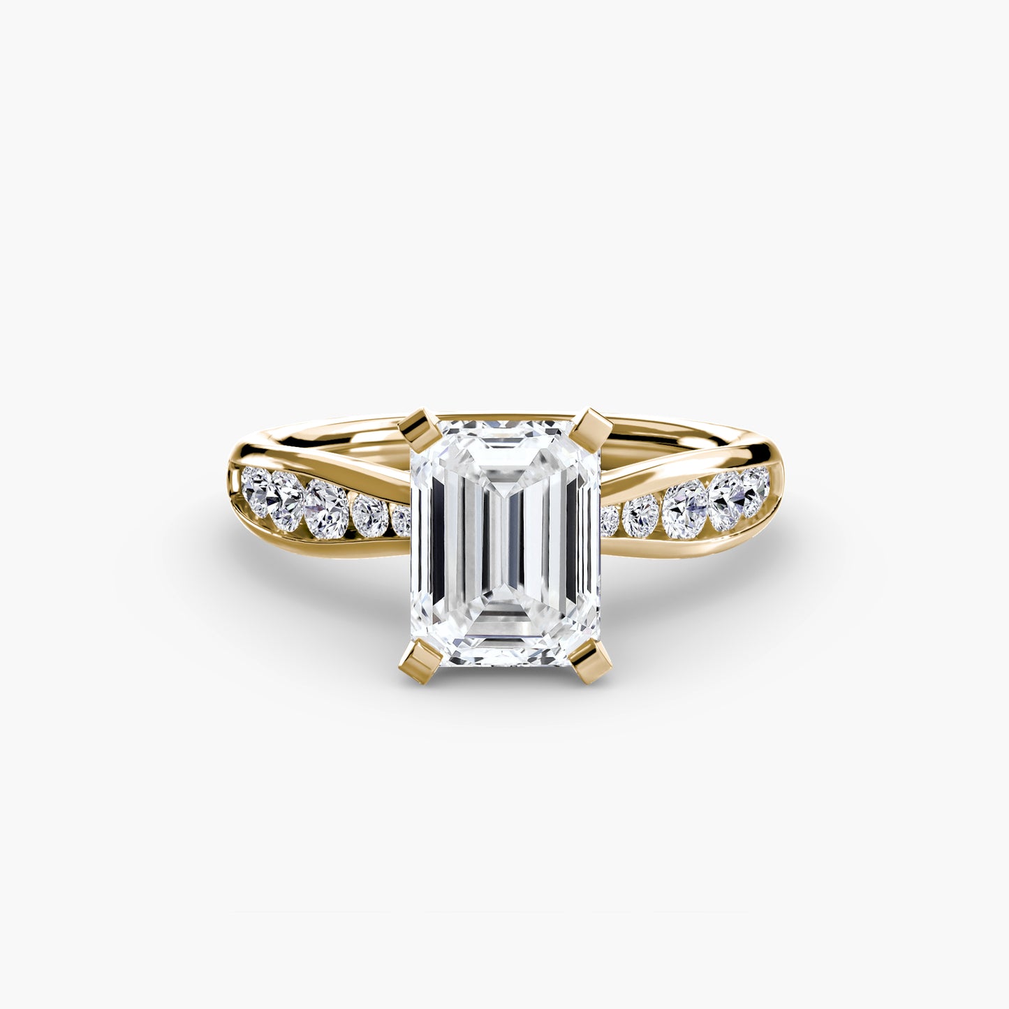 Timeless sparkle diamond solitaire with Pavé