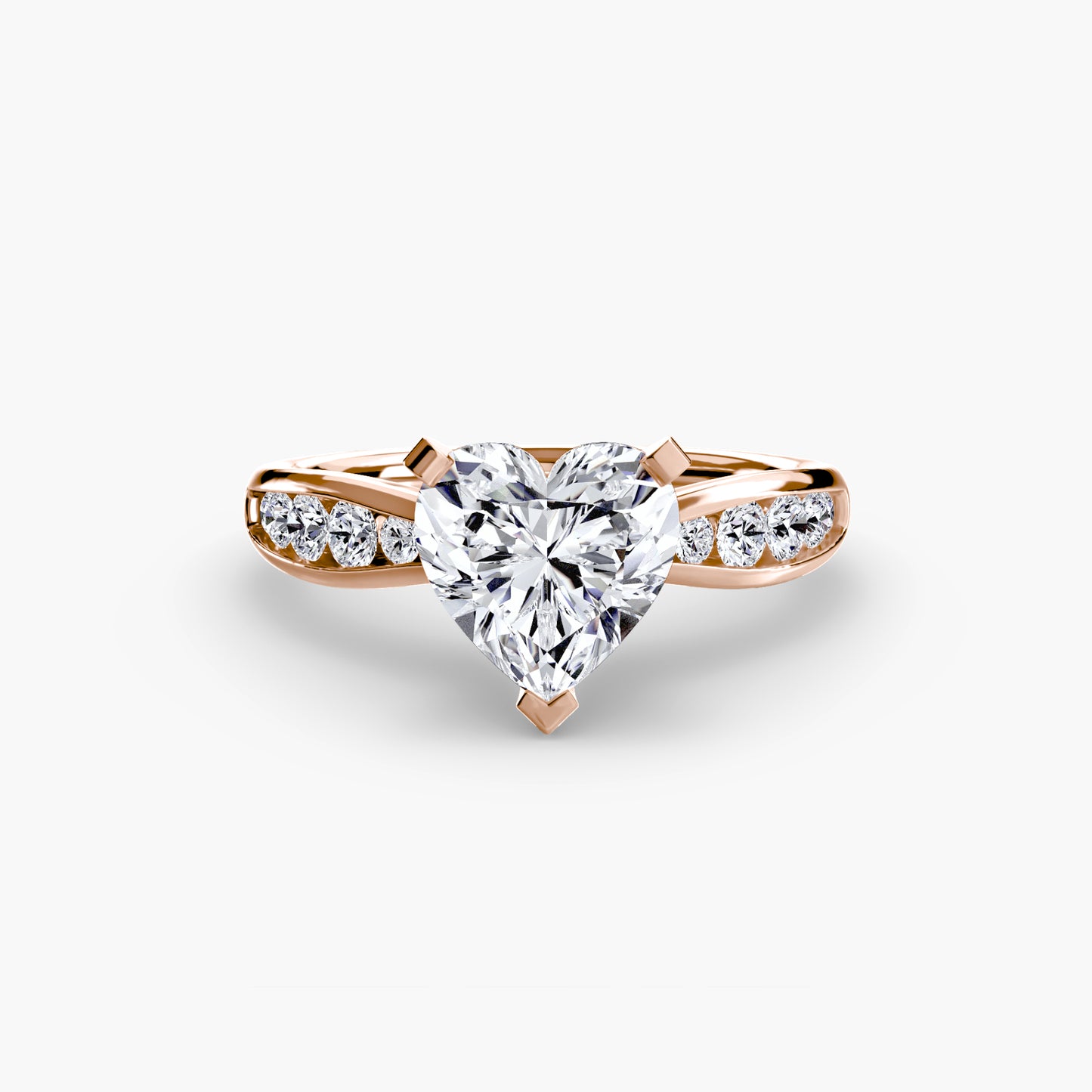 Timeless sparkle diamond solitaire with Pavé