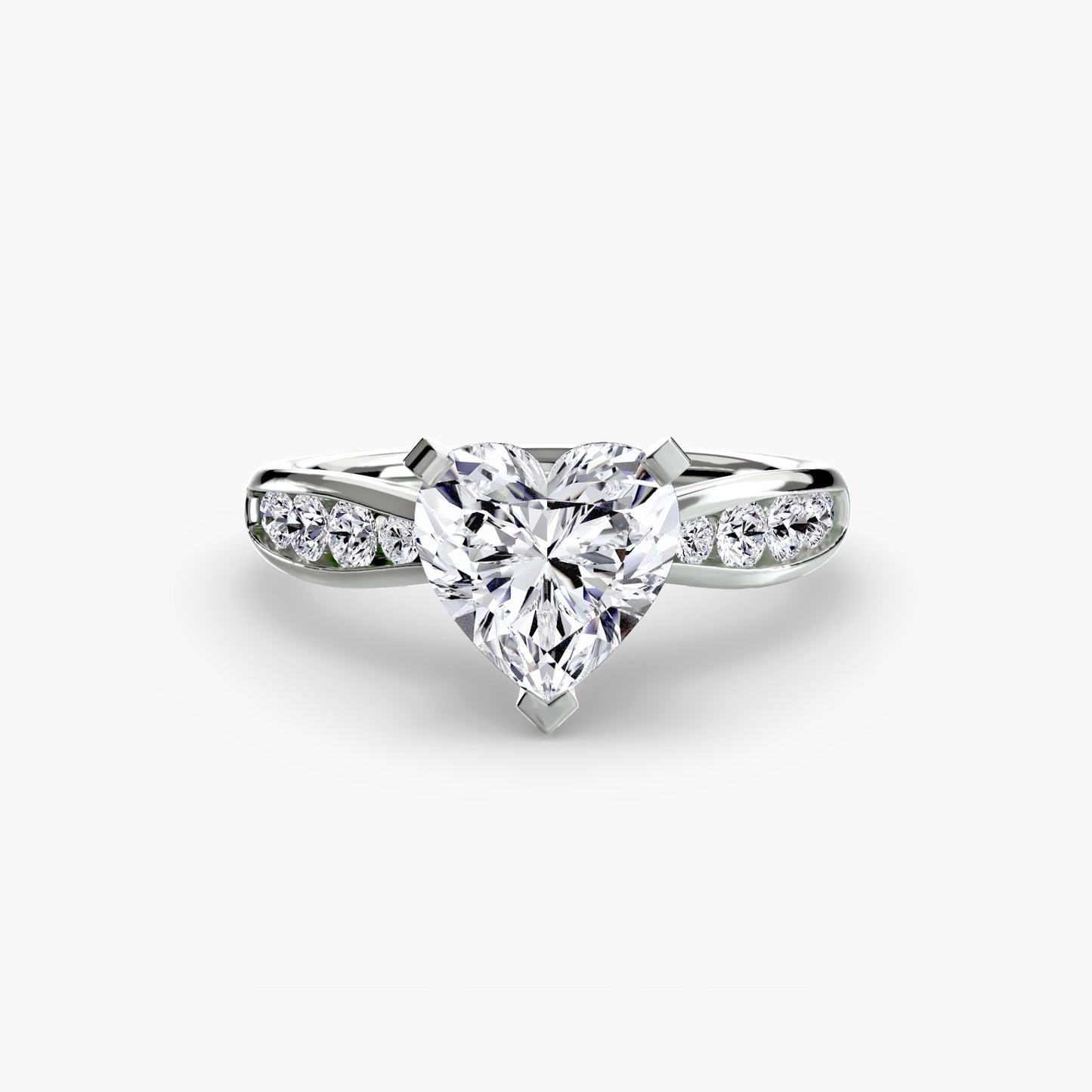 Timeless sparkle diamond solitaire with Pavé