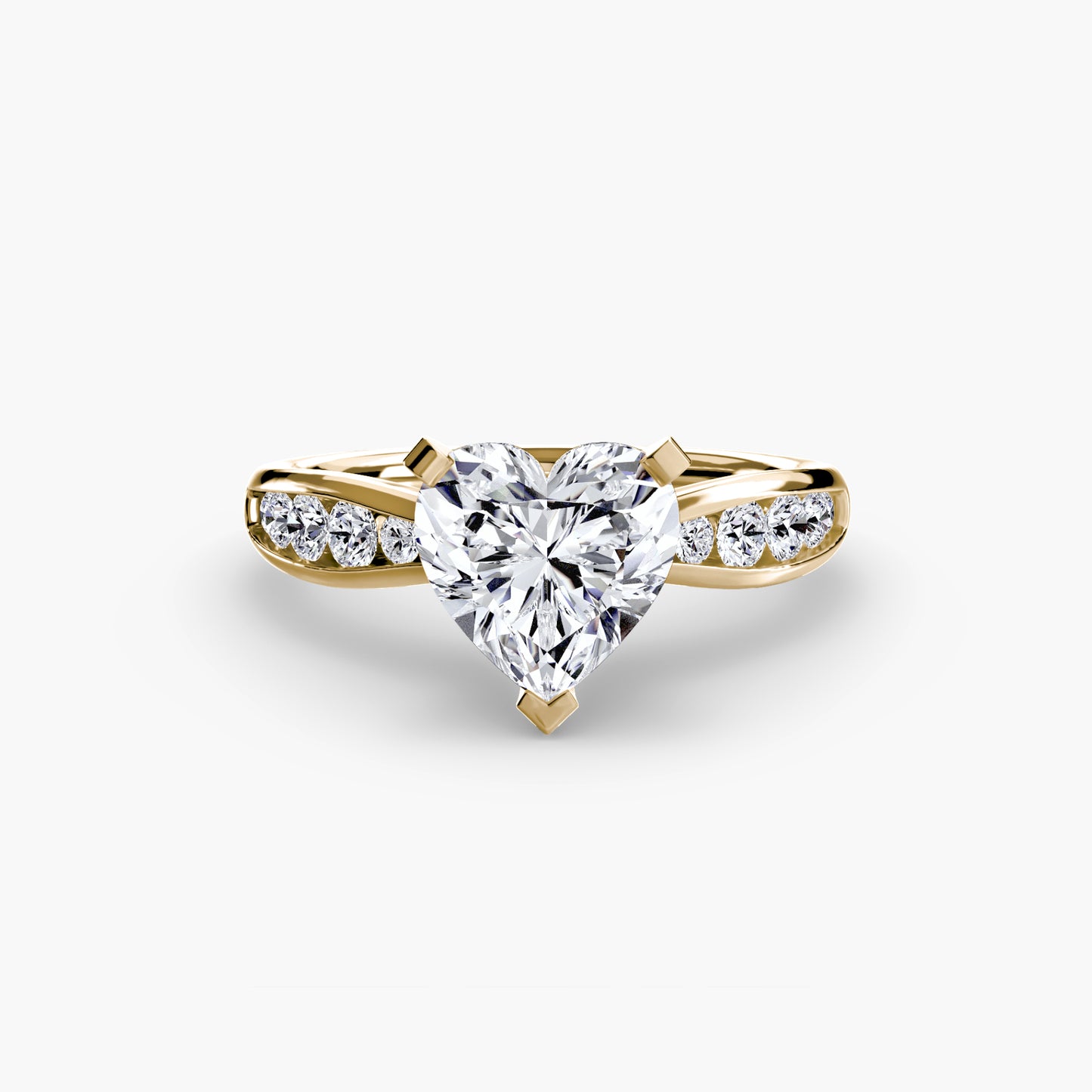 Timeless sparkle diamond solitaire with Pavé