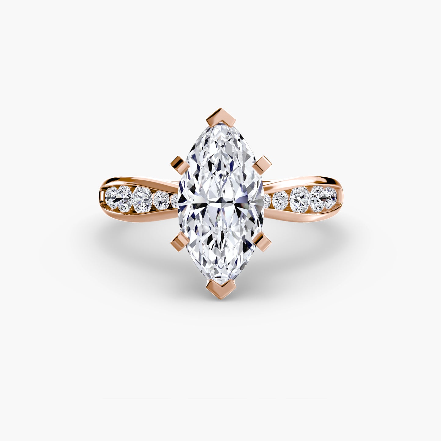 Timeless sparkle diamond solitaire with Pavé