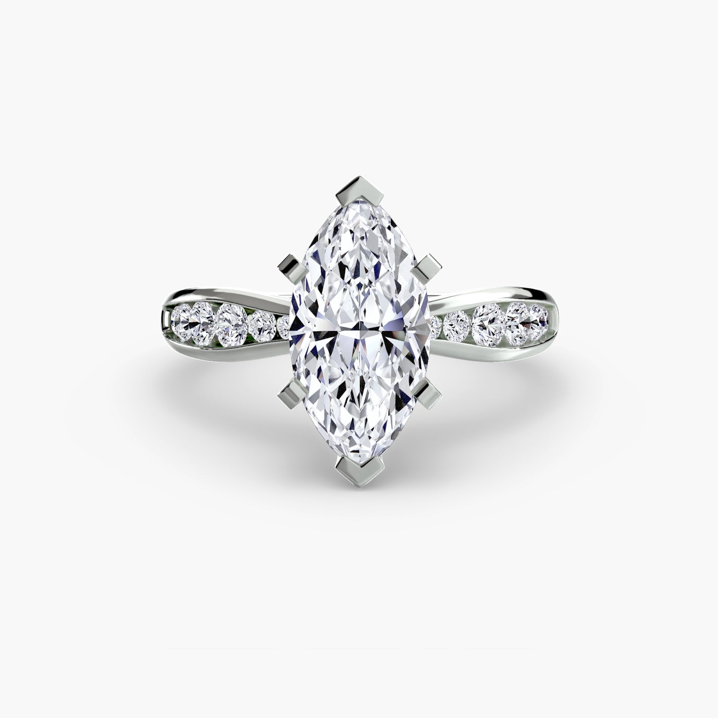 Timeless sparkle diamond solitaire with Pavé