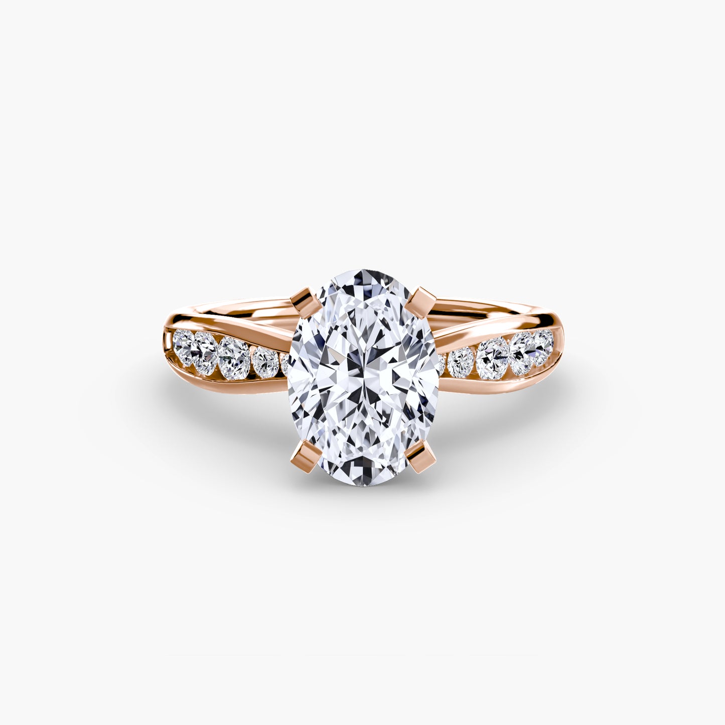 Timeless sparkle diamond solitaire with Pavé