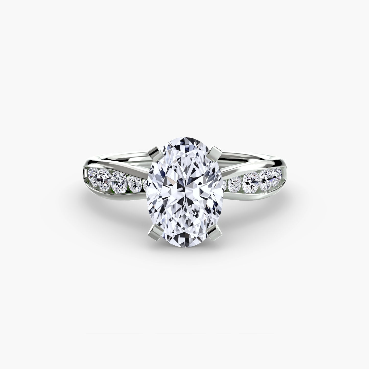 Timeless sparkle diamond solitaire with Pavé