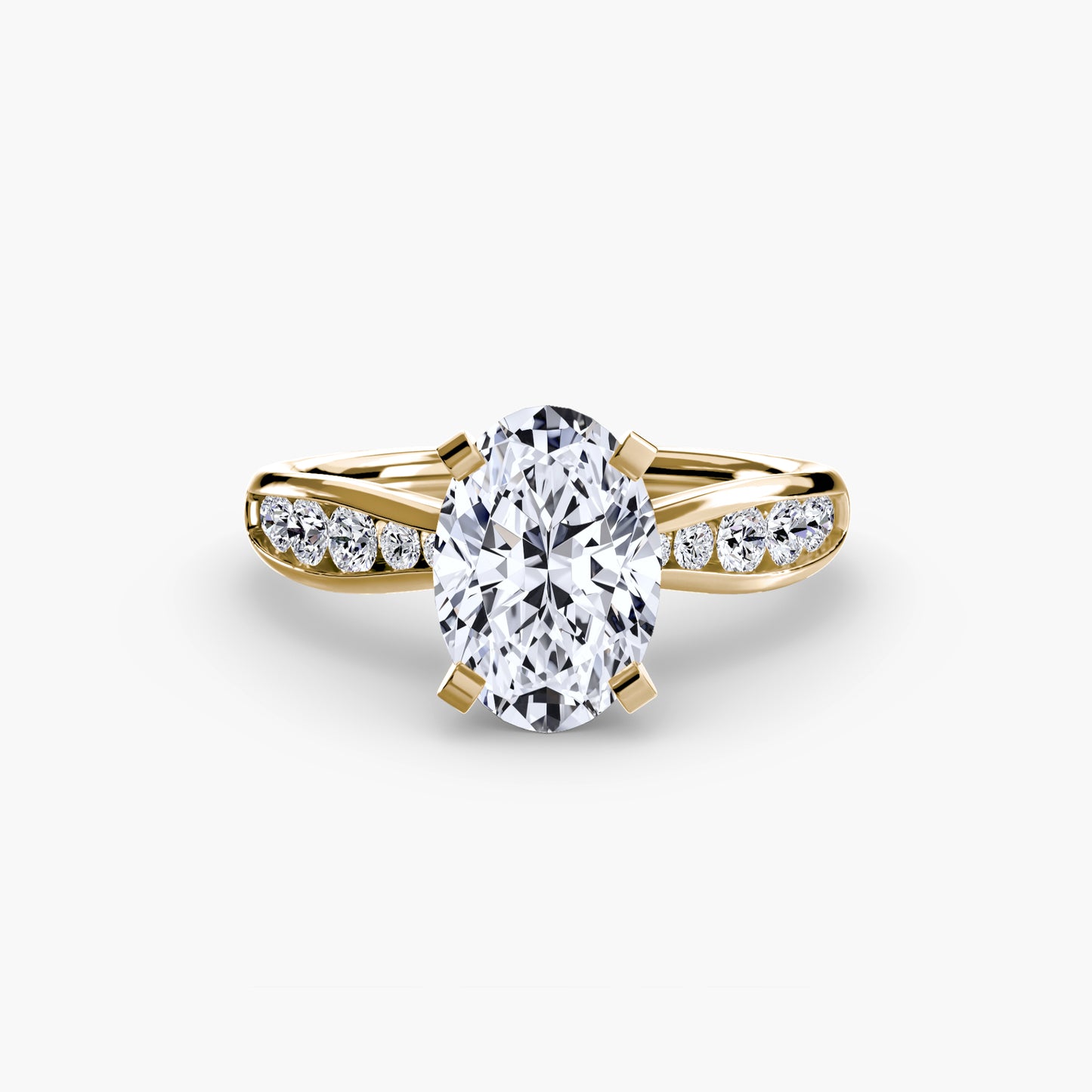 Timeless sparkle diamond solitaire with Pavé